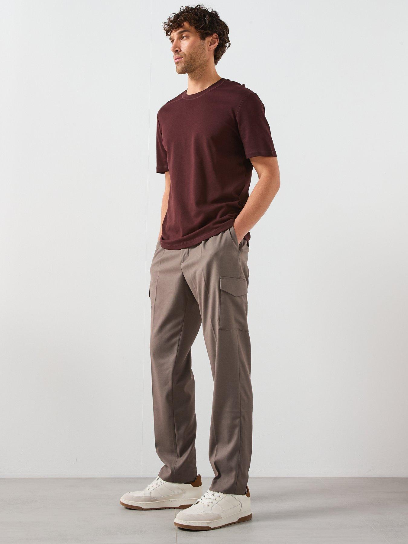  image of mango-kimi-crew-t-shirt-dark-red