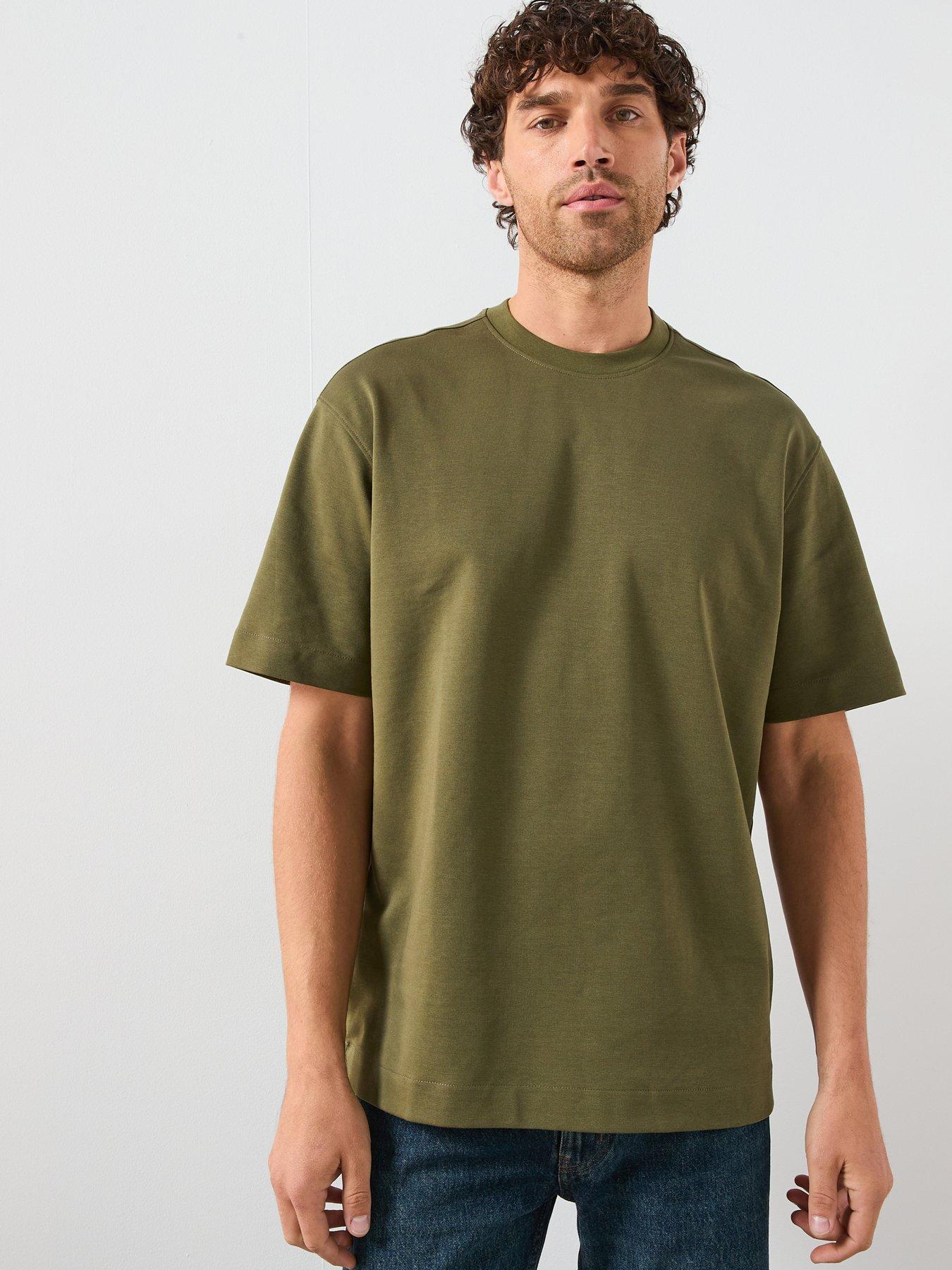 Mango London Heavyweight Crew T-Shirt - Khaki
