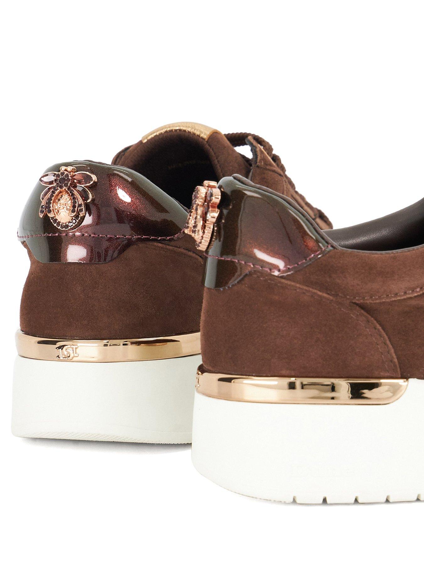 Image 5 of 6 of Dune London Emmelino Suede Trainer - Brown