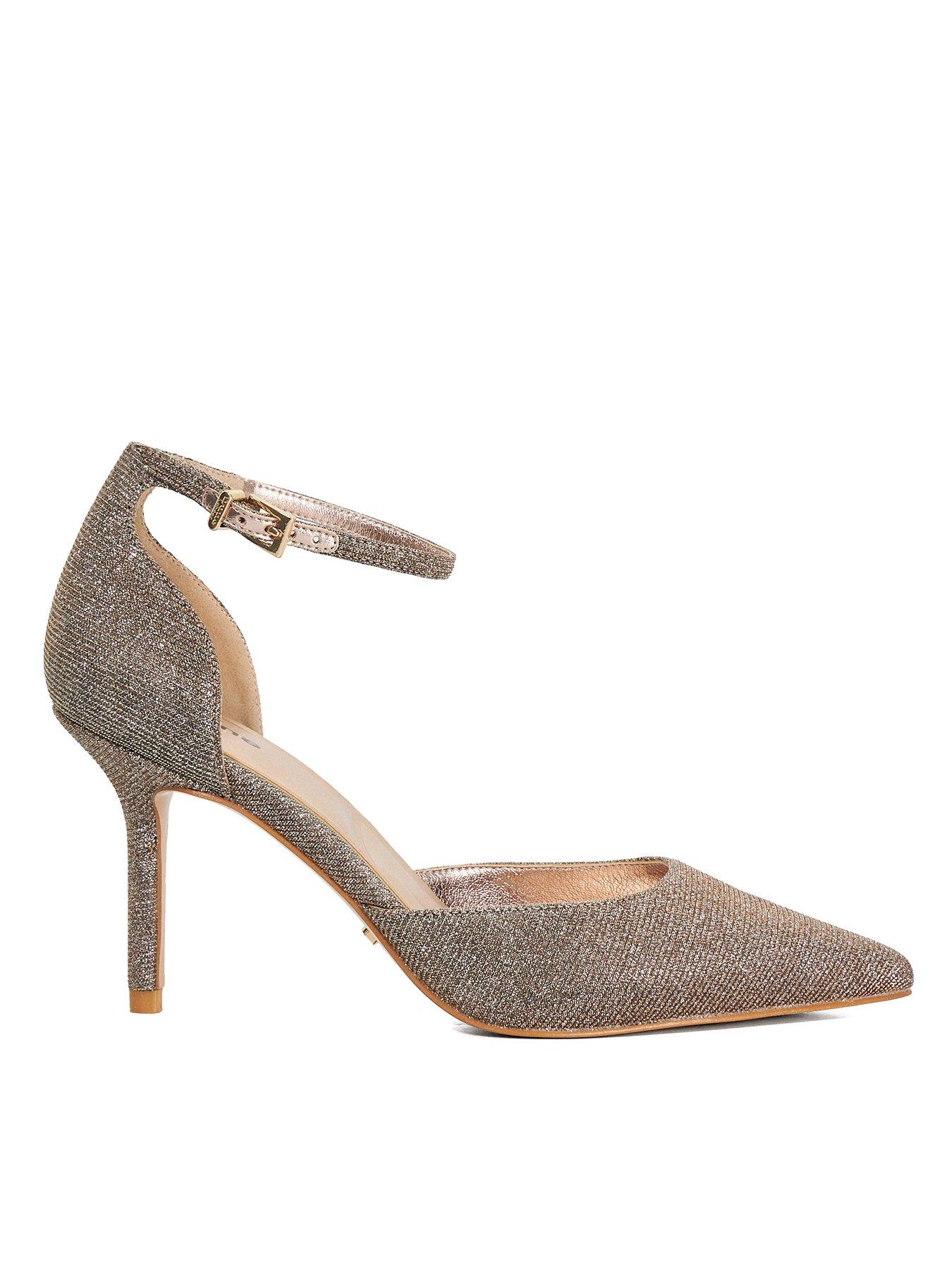 Image 1 of 5 of Dune London Calmness Pointed Toe Court Shoe - Bronze