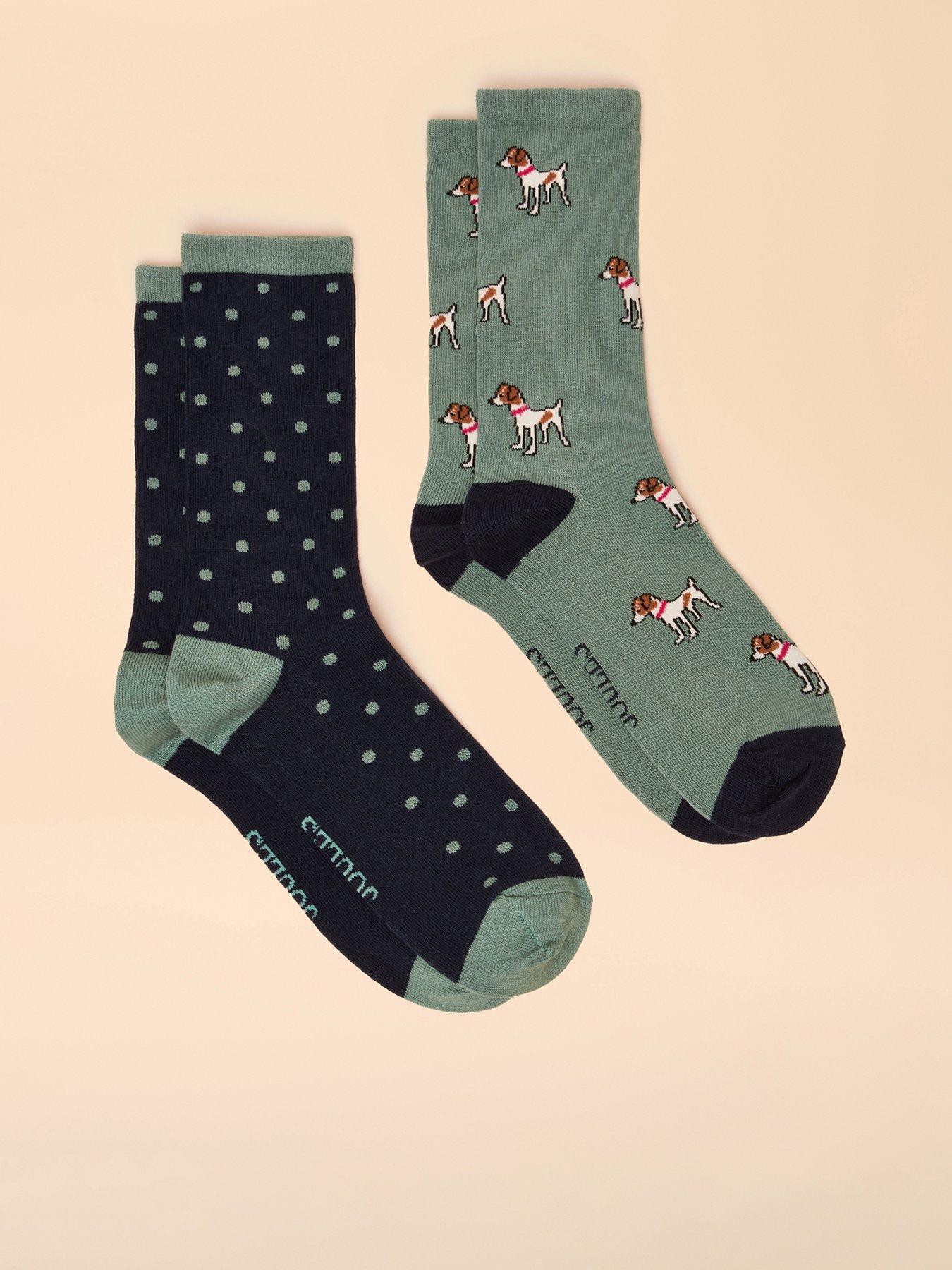 undefined Pack Of Two Socks - Green/Blue