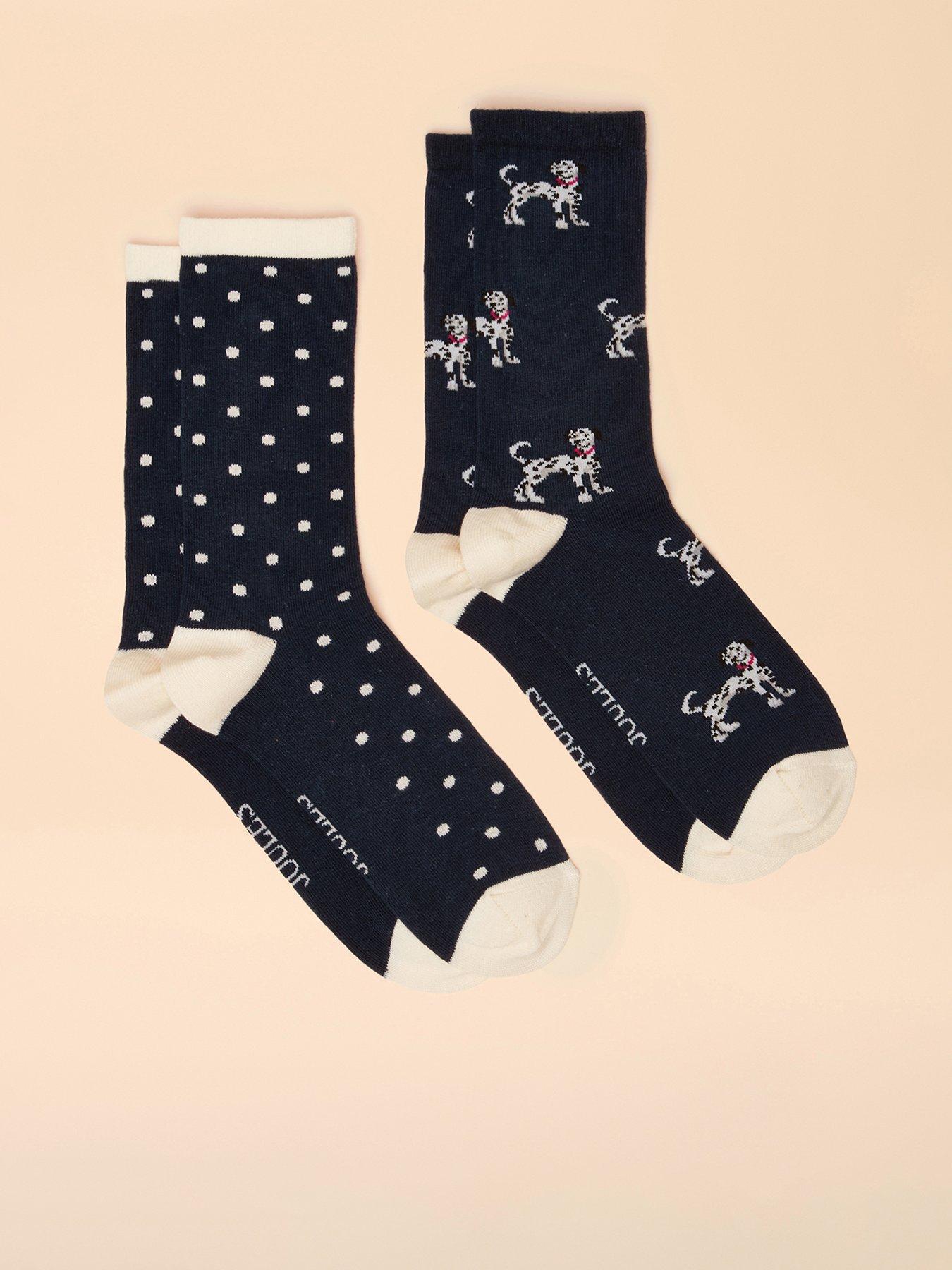 undefined Pack Of Two Socks - Navy/Oatmeal