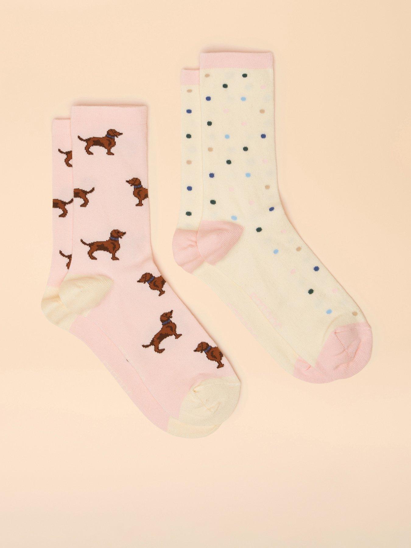 undefined Pack Of Two Socks - Pink/Blue