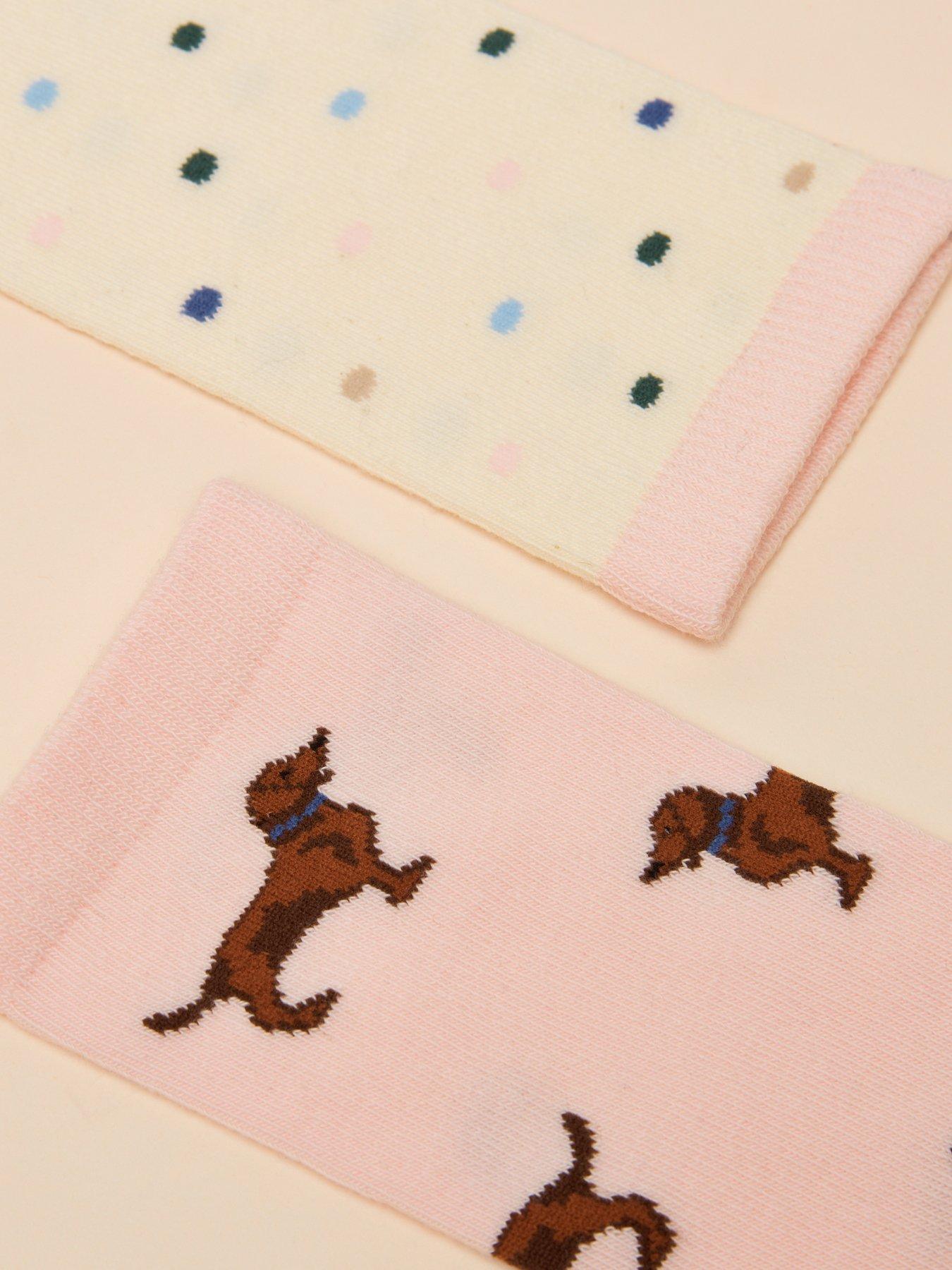 Image 2 of 3 of Joules Pack Of Two Socks - Pink/Blue