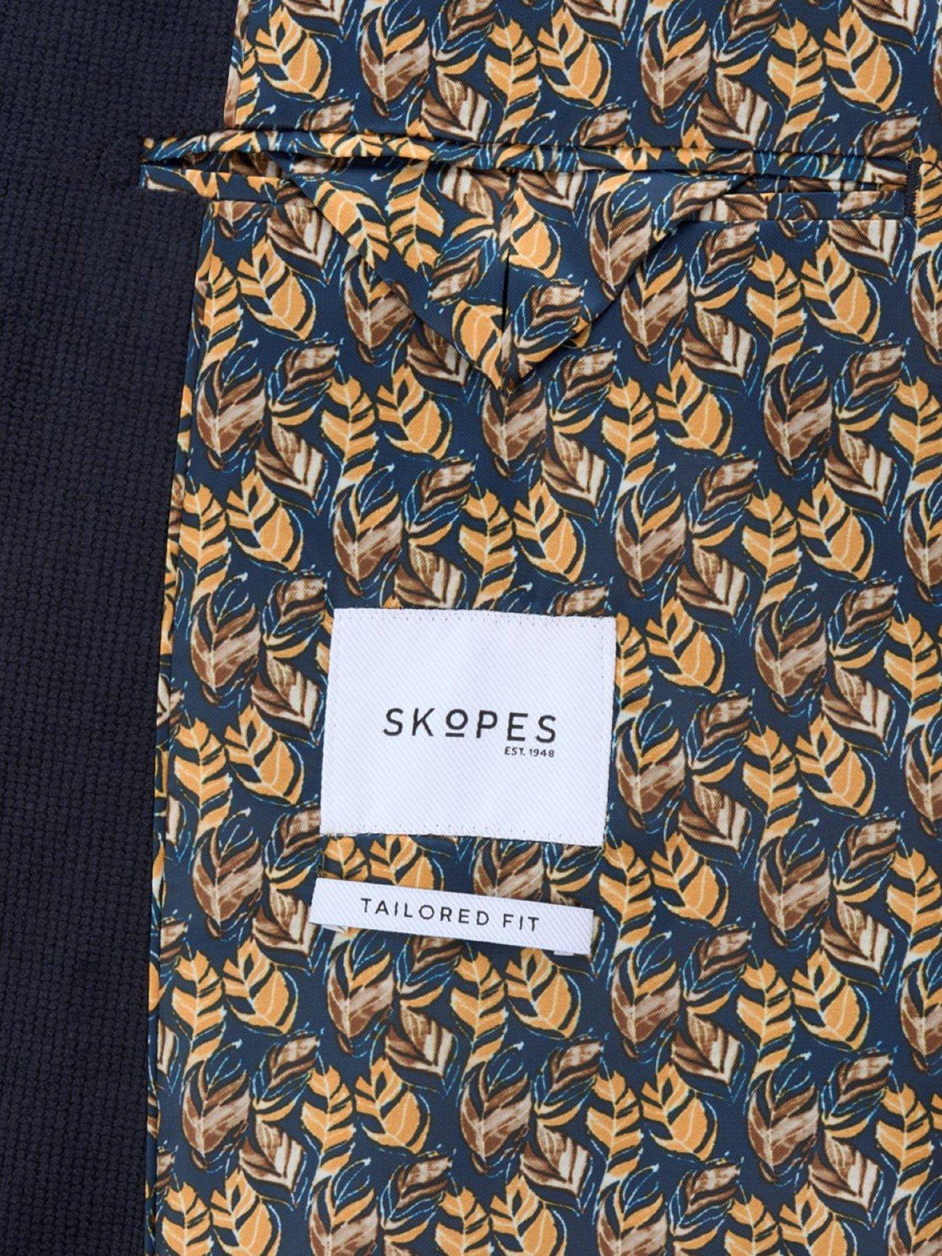 Image 5 of 6 of Skopes Tailored Fit Putnam Soft Touch Suit Jacket - Navy