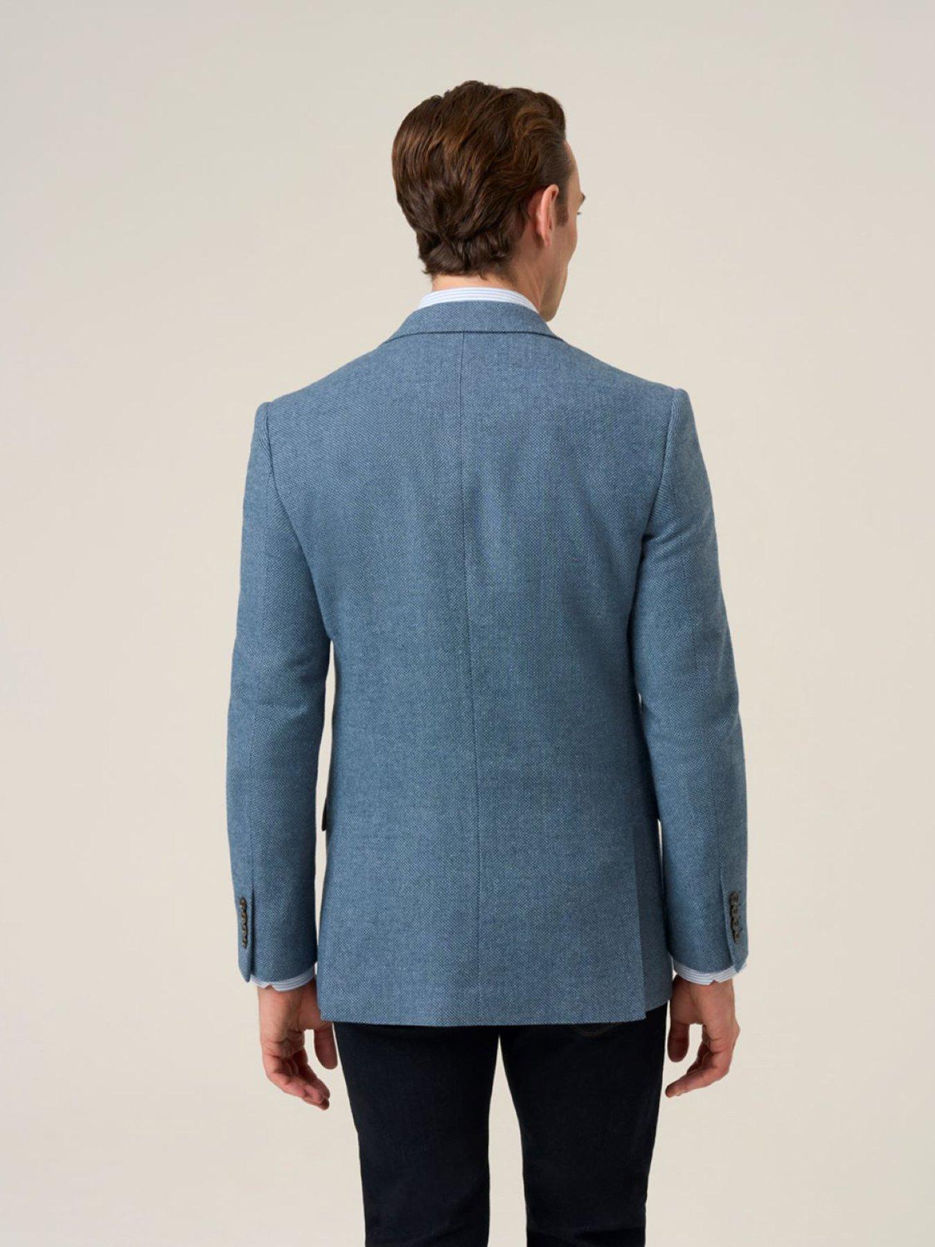 Image 2 of 6 of Skopes Tailored Fit Hexham Wool Blend Suit Jacket - Blue