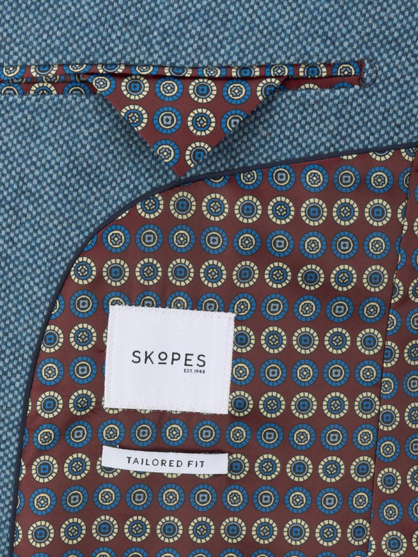 Image 5 of 6 of Skopes Tailored Fit Hexham Wool Blend Suit Jacket - Blue