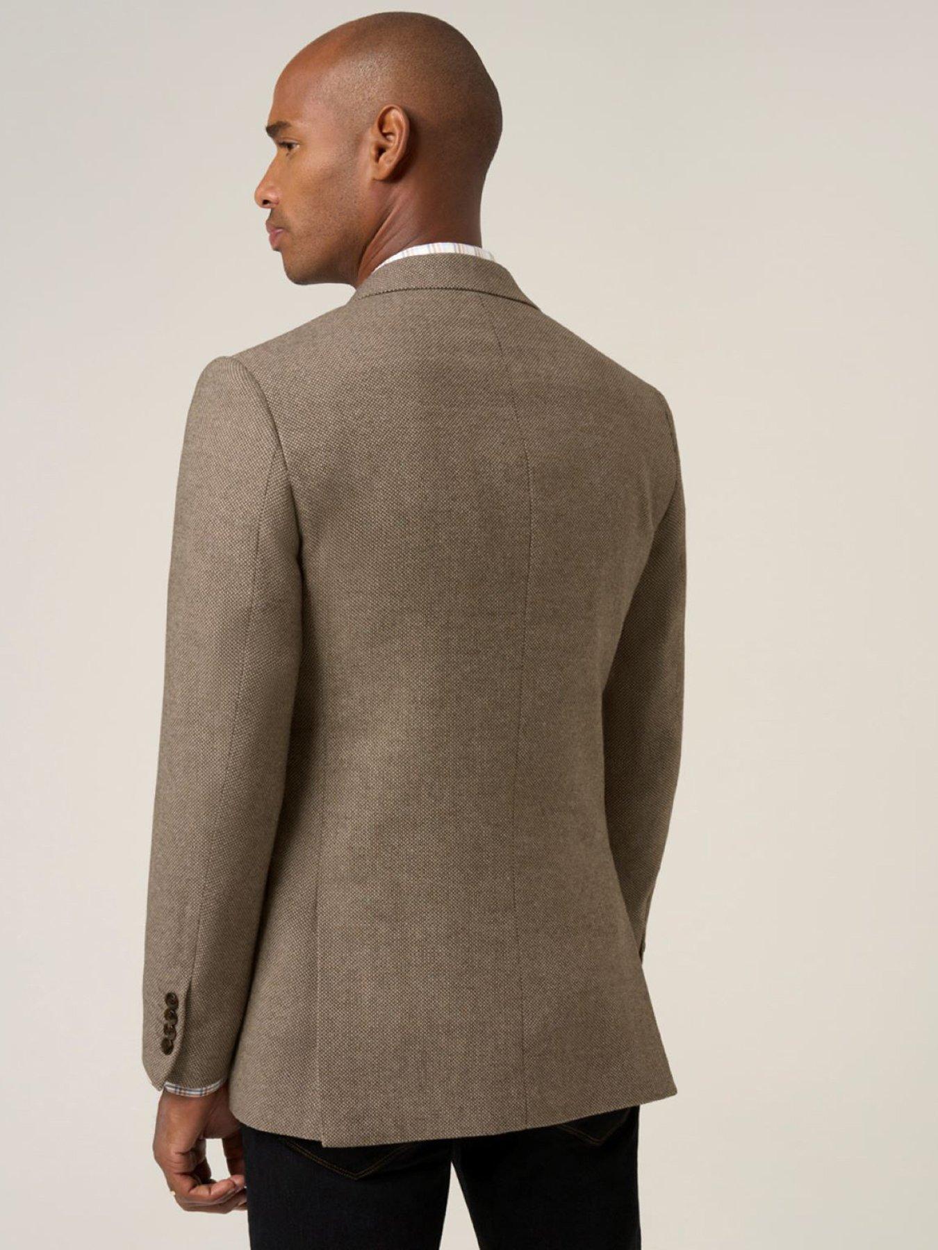 stillFront image of skopes-tailored-fit-hexham-wool-blend-suit-jacket-beige
