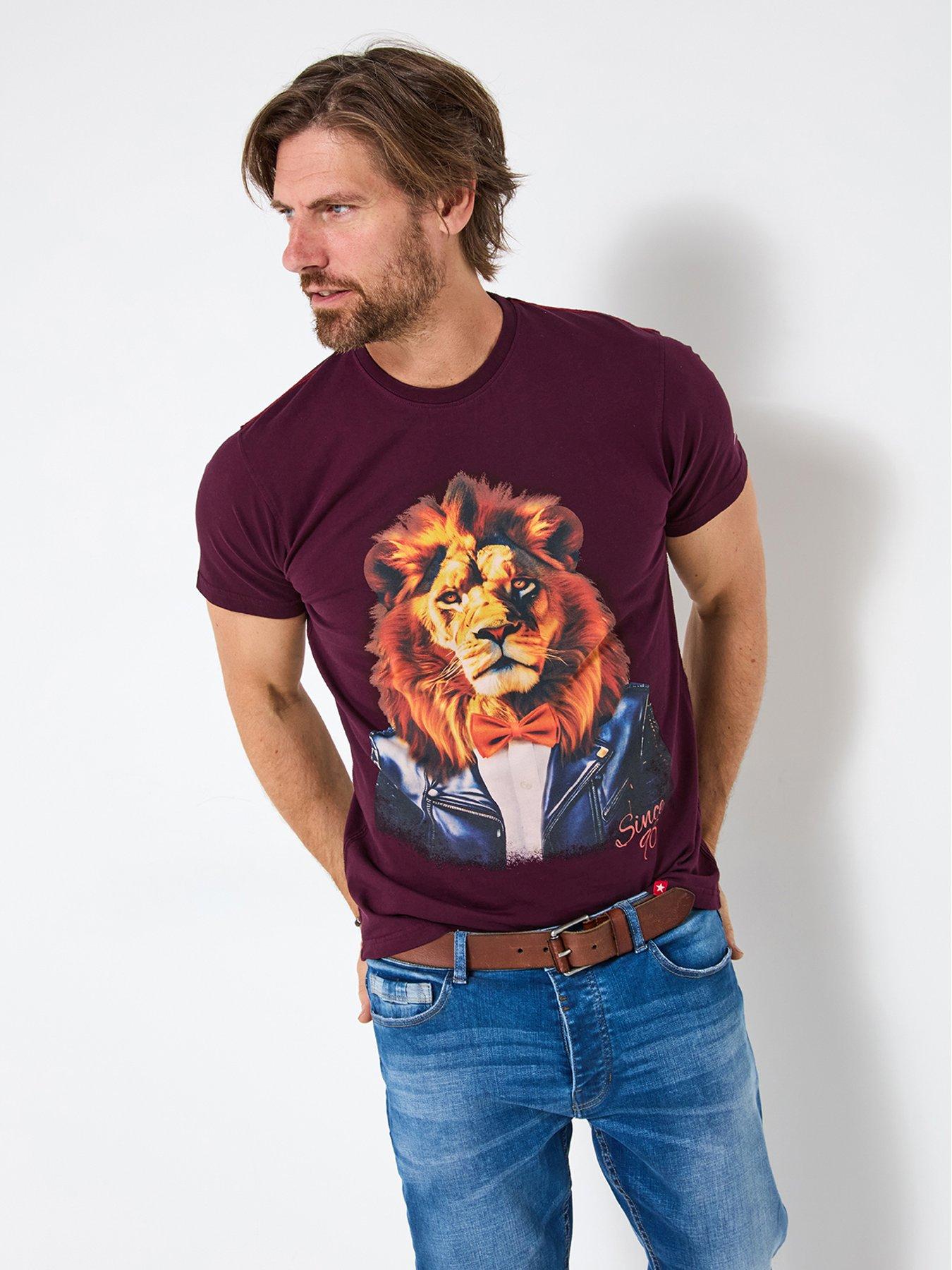 undefined Lion Graphic T Shirt - Dark Purple