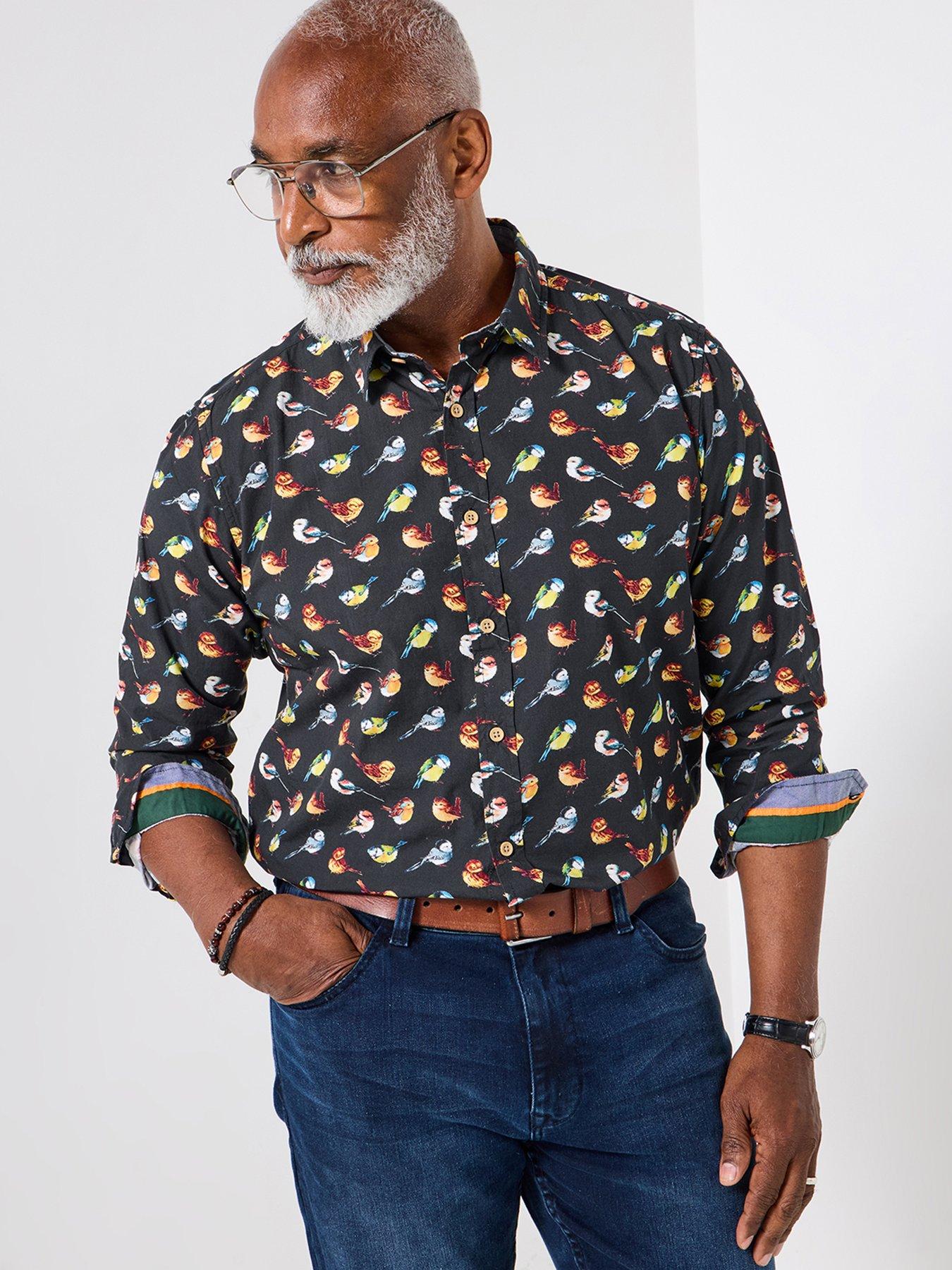 undefined Bird Print Long Sleeve Shirt - Multi