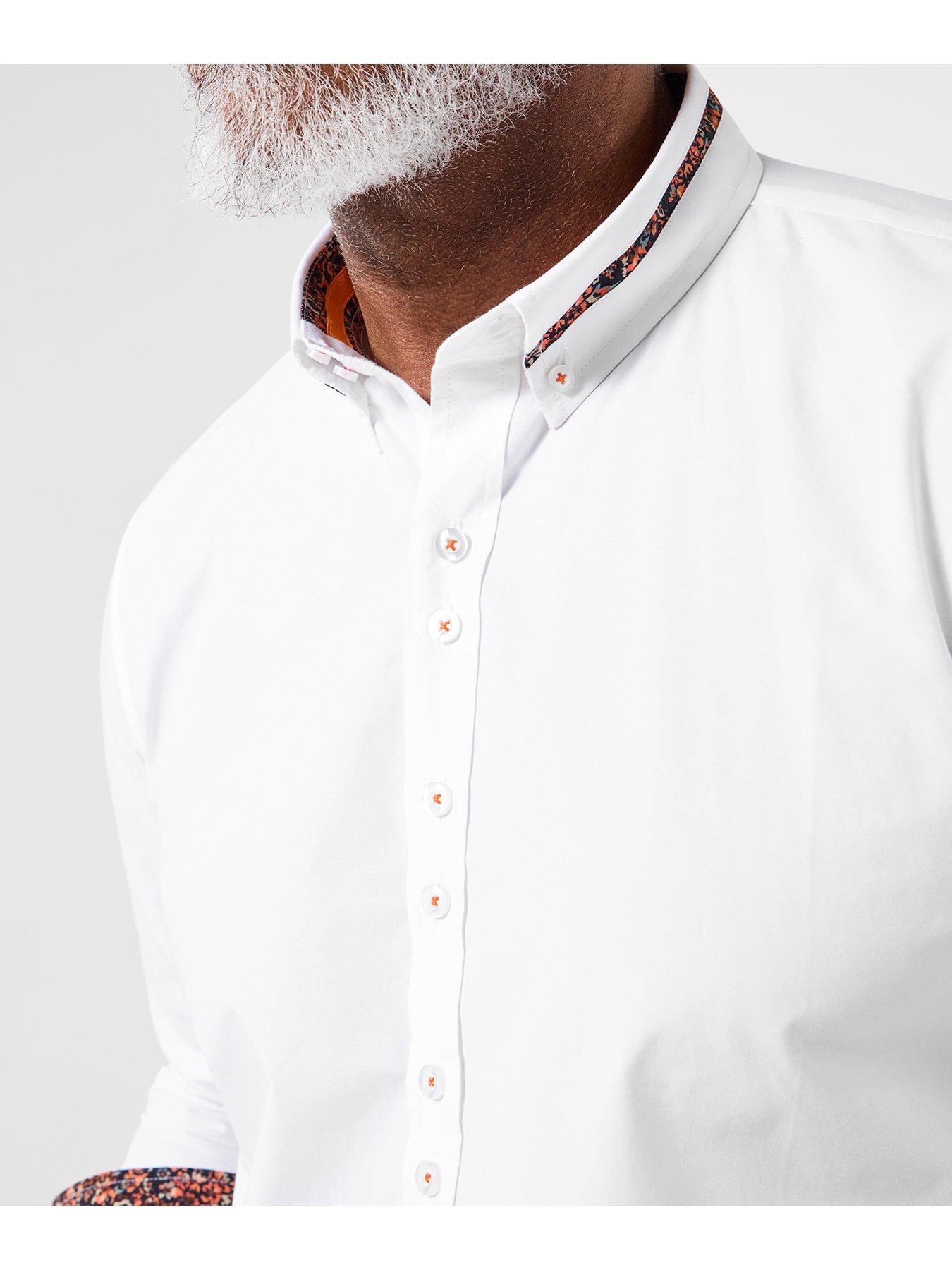 Image 4 of 6 of Joe Browns Contrast Printed Trim Long Sleeve Shirt - White