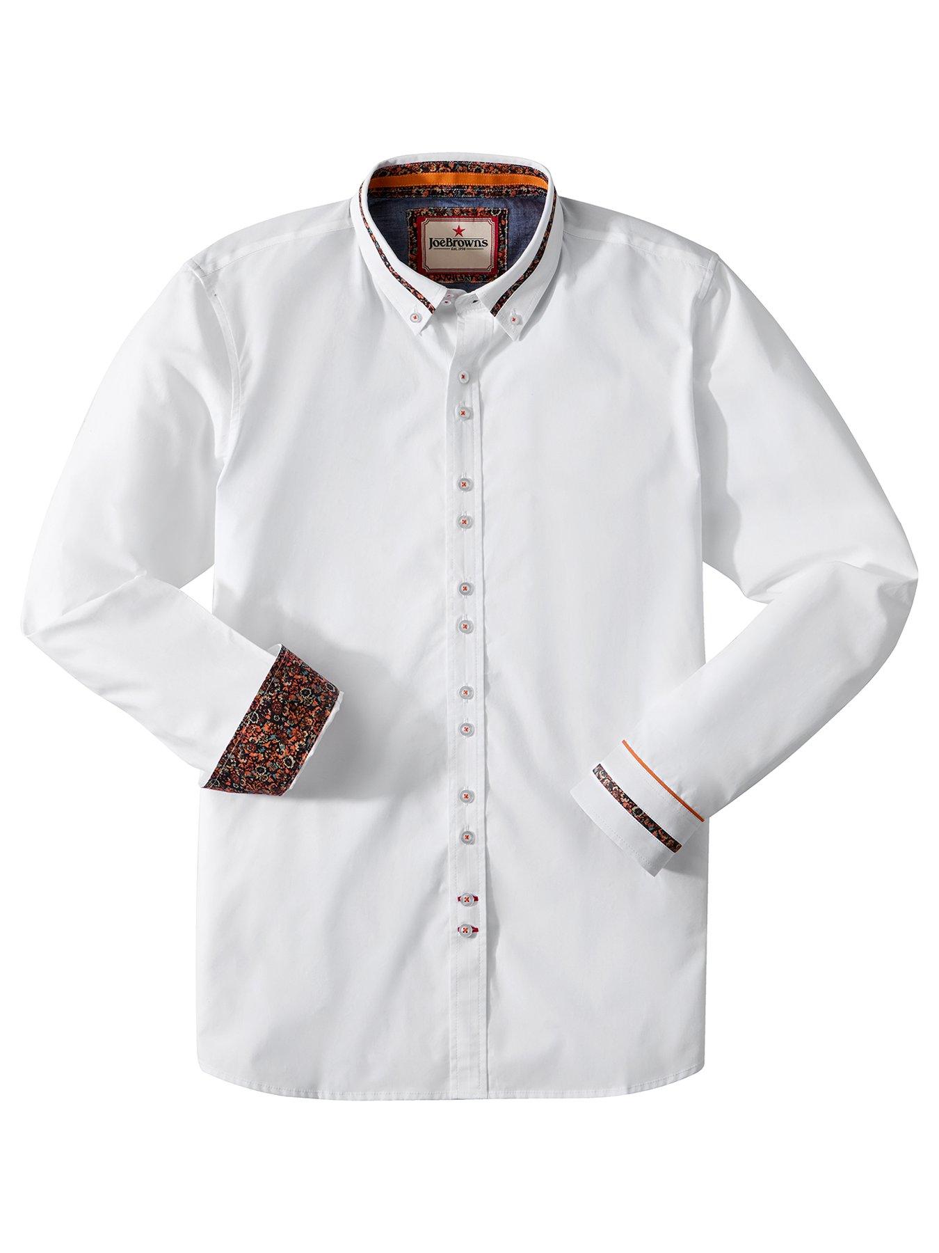 Image 6 of 6 of Joe Browns Contrast Printed Trim Long Sleeve Shirt - White