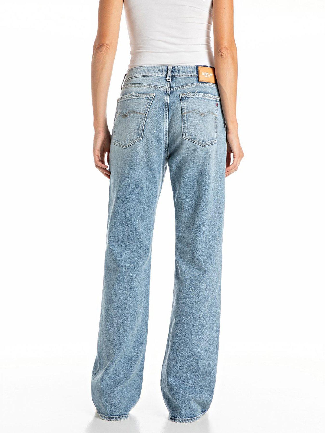 stillFront image of replay-becka-flare-fit-jeans-blue