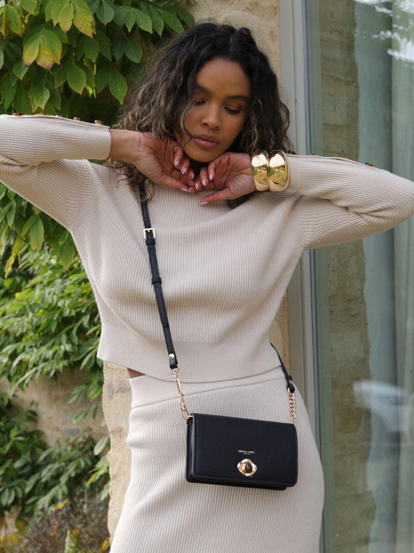 Luella Grey Eloise Black Phone Bag