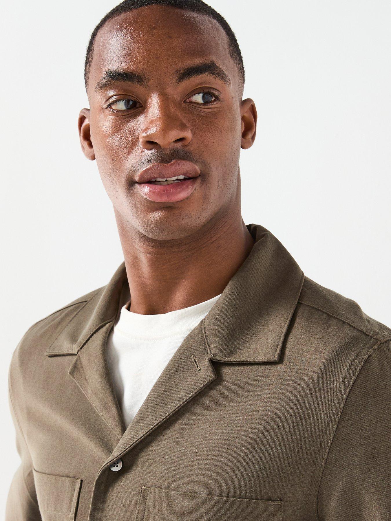 Image 6 of 6 of Mango Mango Milton Cuban Collar Overshirt