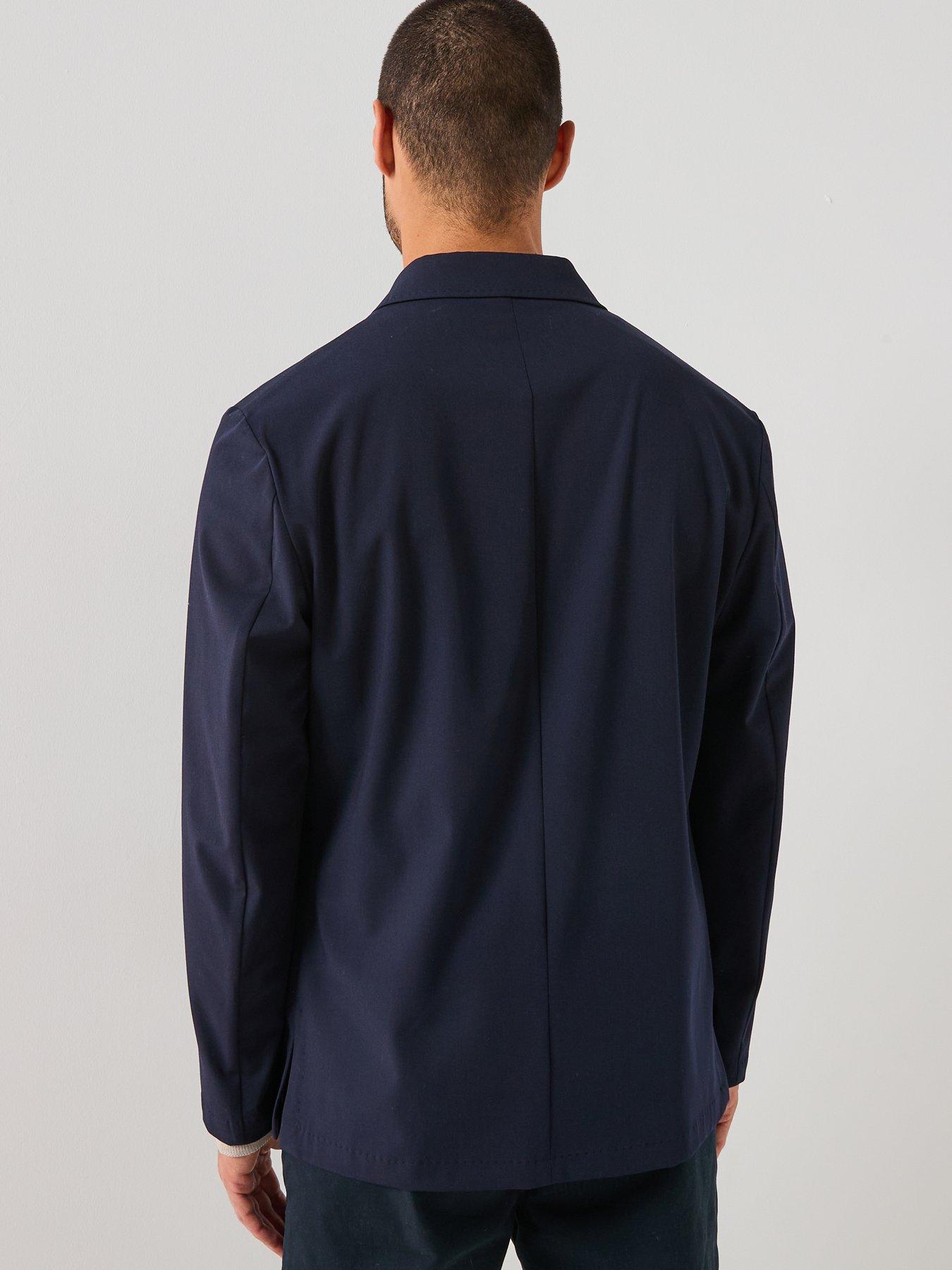 Image 2 of 6 of Mango Parioli 3 Button Slim Suit Jacket - Navy