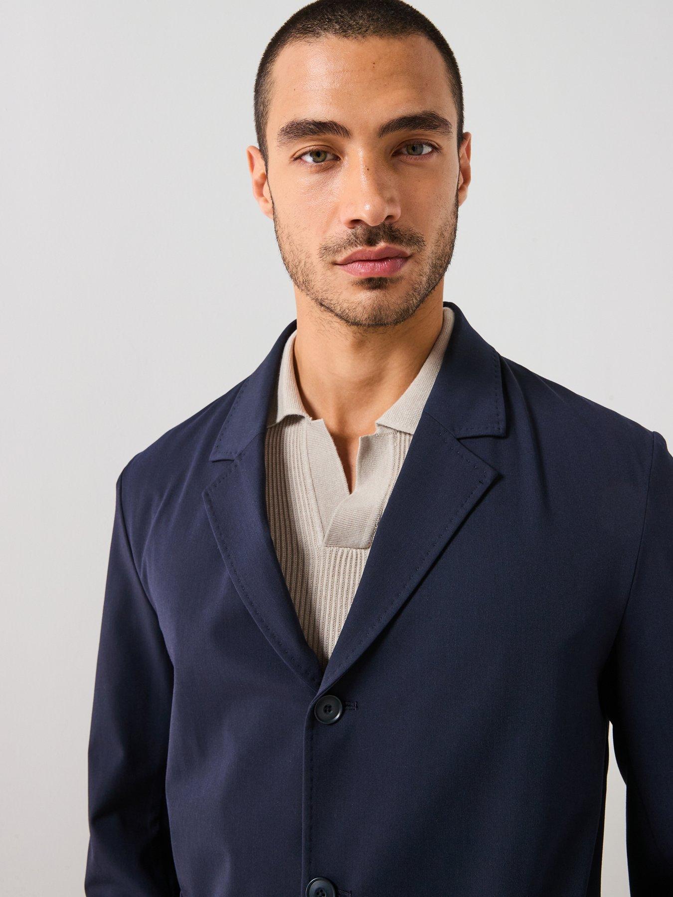 Image 5 of 6 of Mango Parioli 3 Button Slim Suit Jacket - Navy