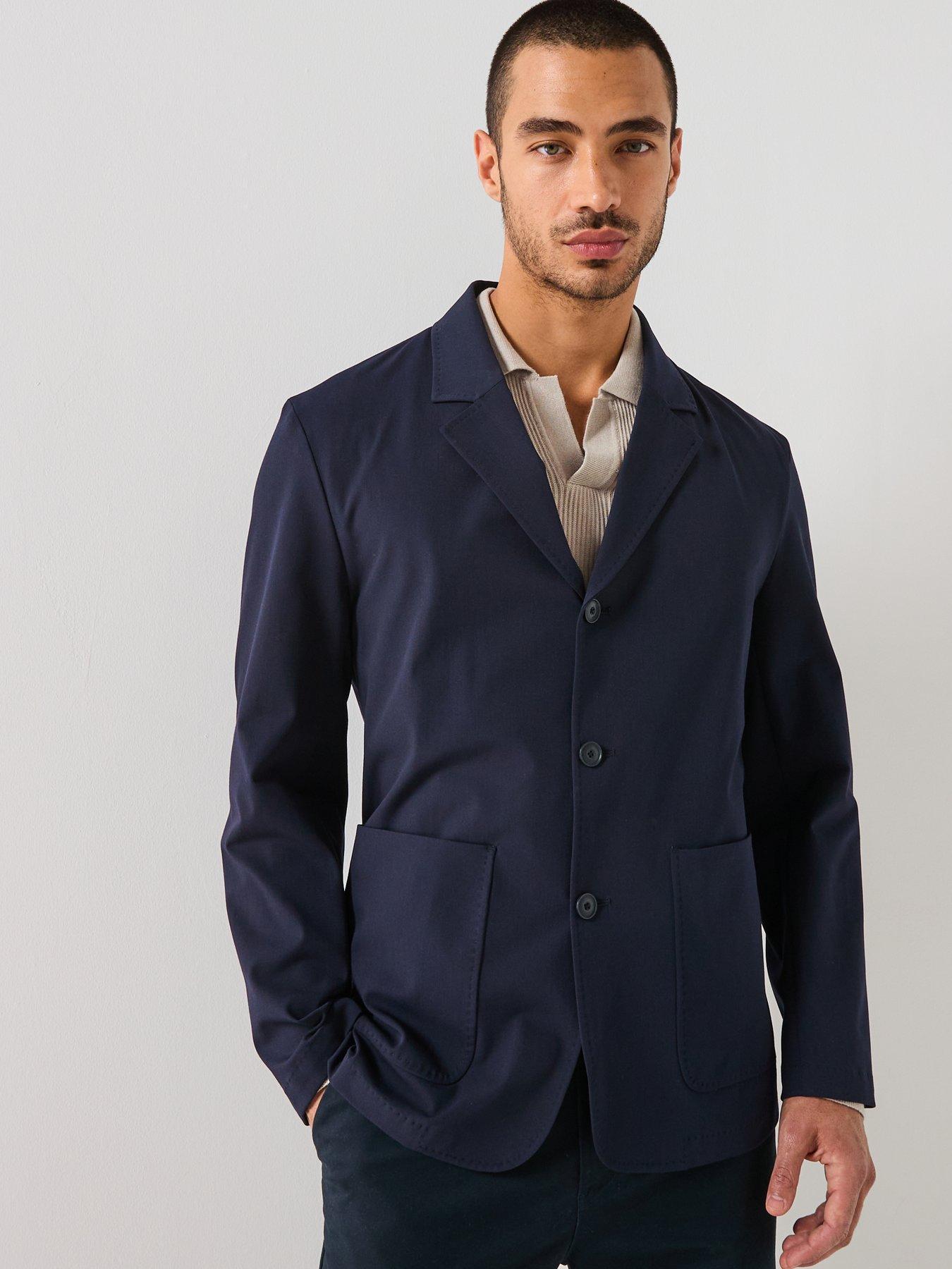 Image 6 of 6 of Mango Parioli 3 Button Slim Suit Jacket - Navy