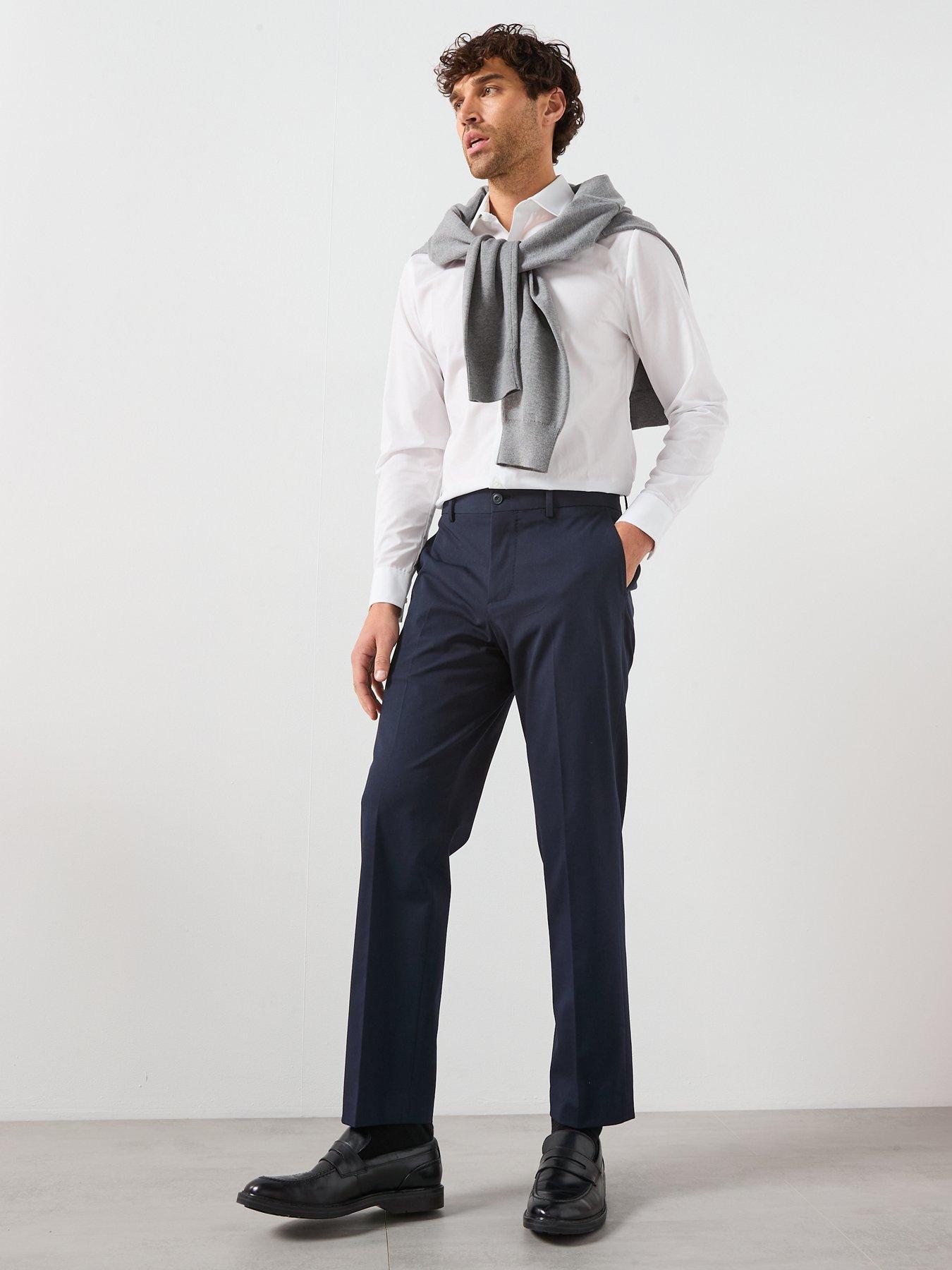  image of mango-parioli-slim-suit-trousers-navy