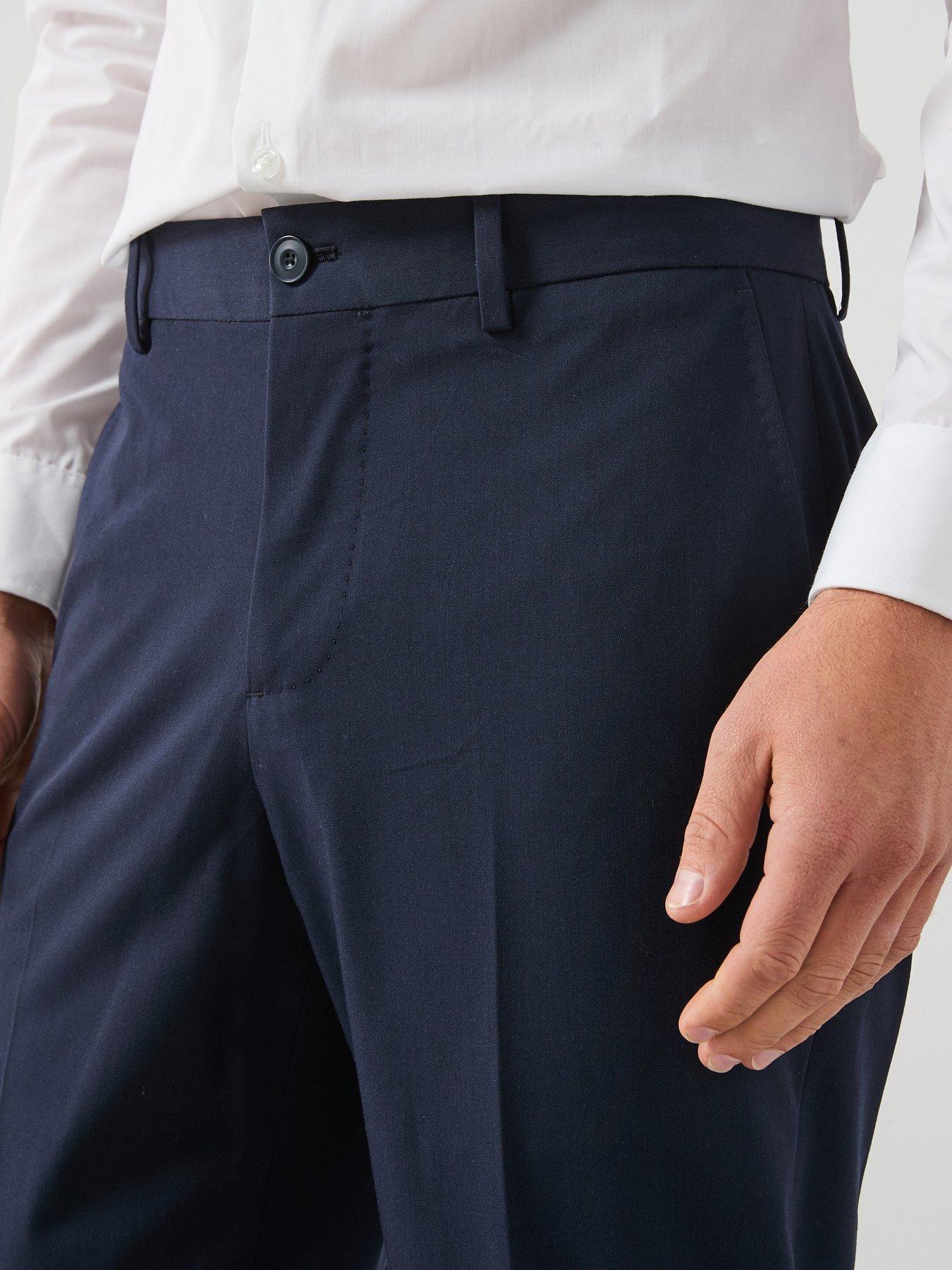  image of mango-parioli-slim-suit-trousers-navy