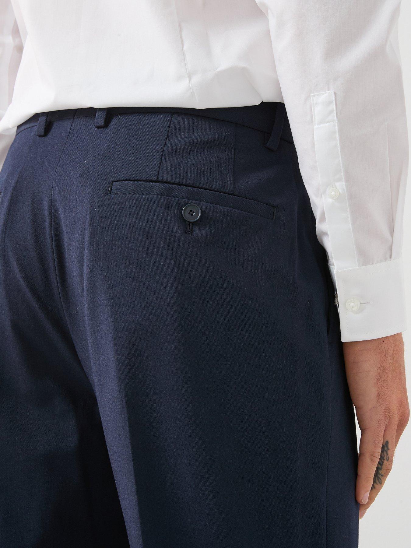  image of mango-parioli-slim-suit-trousers-navy
