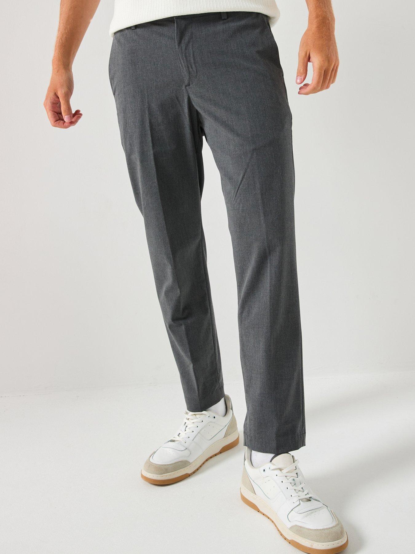 undefined Bologna Stretch Slim Trousers - Grey