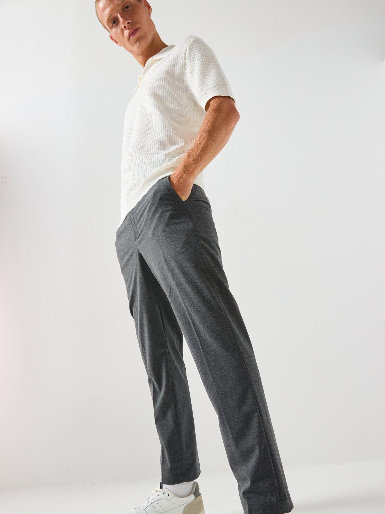 Image 5 of 5 of Mango Bologna Stretch Slim Trousers - Grey