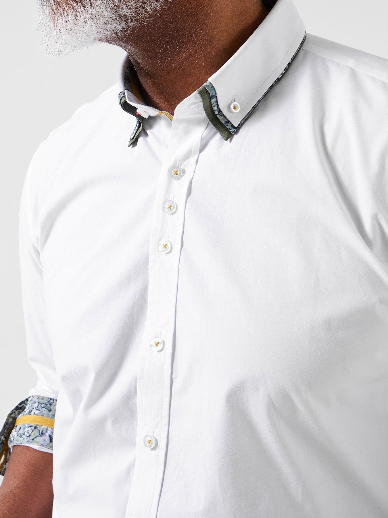  image of joe-browns-contrast-trim-triple-collar-long-sleeve-shirt-white