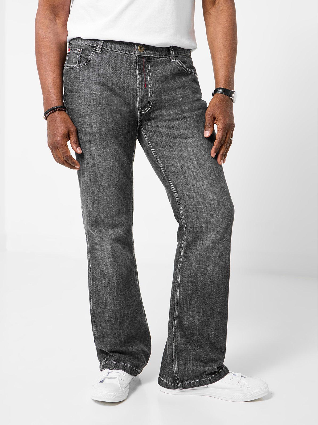 undefined Grey Washed Bootcut Jeans