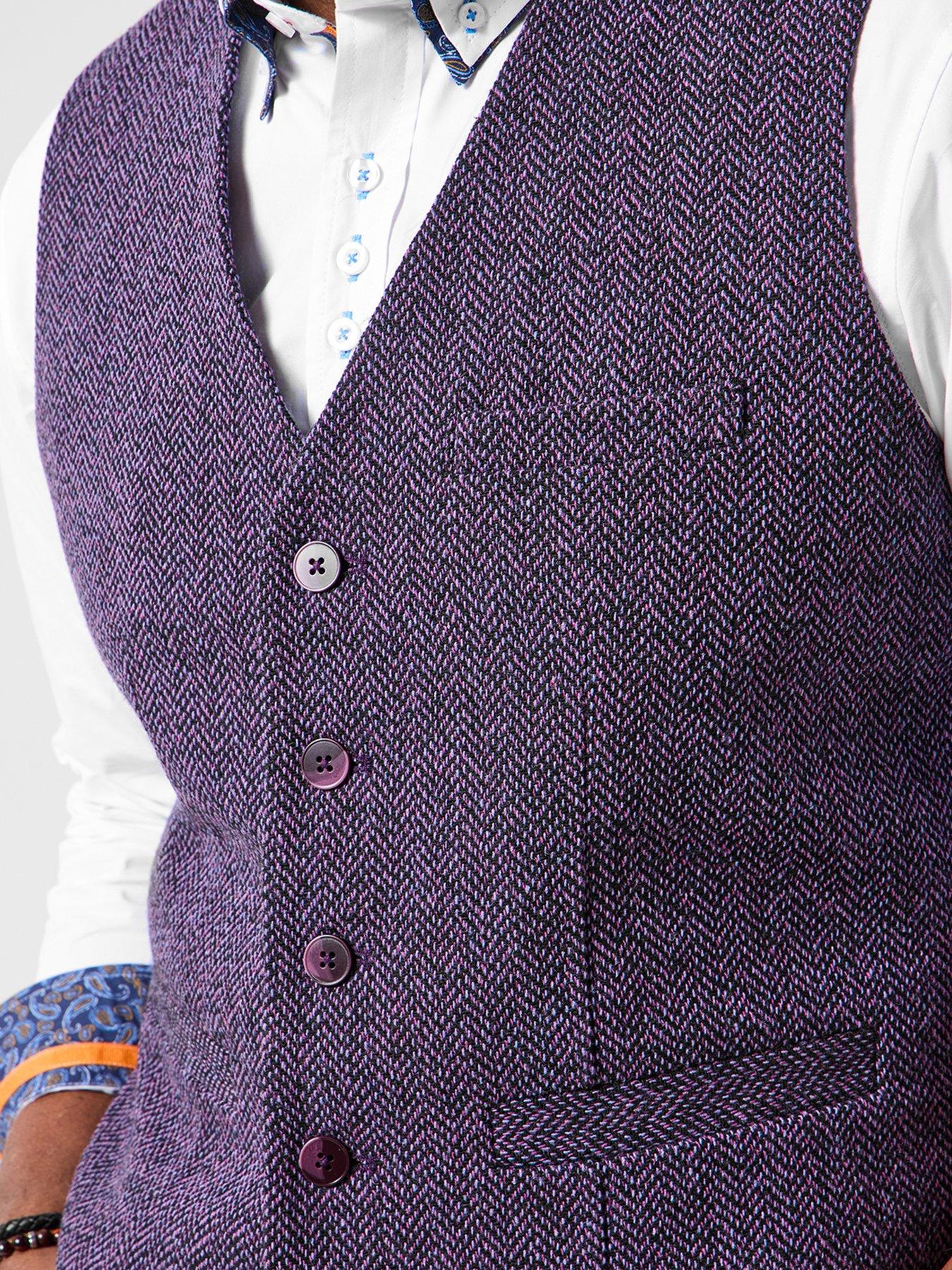 Image 3 of 6 of Joe Browns Stylish Formal Waistcoat - Purple