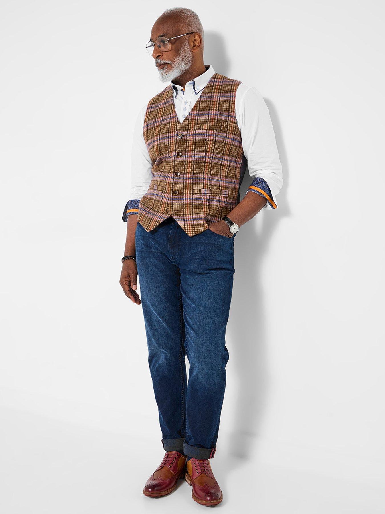 Image 4 of 6 of Joe Browns Check Front Waistcoat - Brown