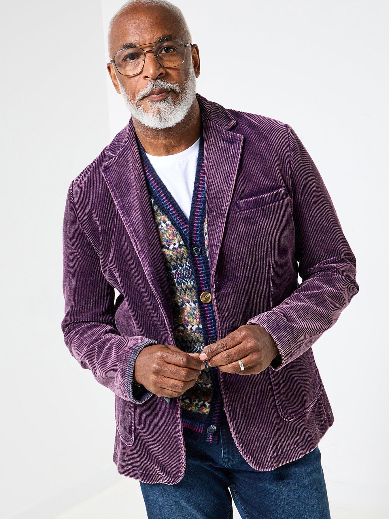 undefined Corduroy Blazer - Purple