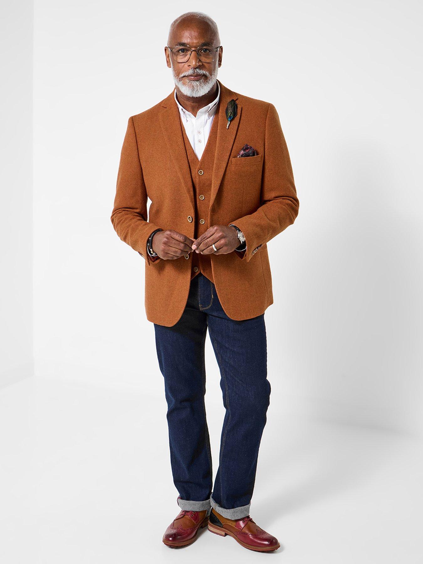 Image 2 of 6 of Joe Browns Modern Cutaway Blazer - Dark Orange