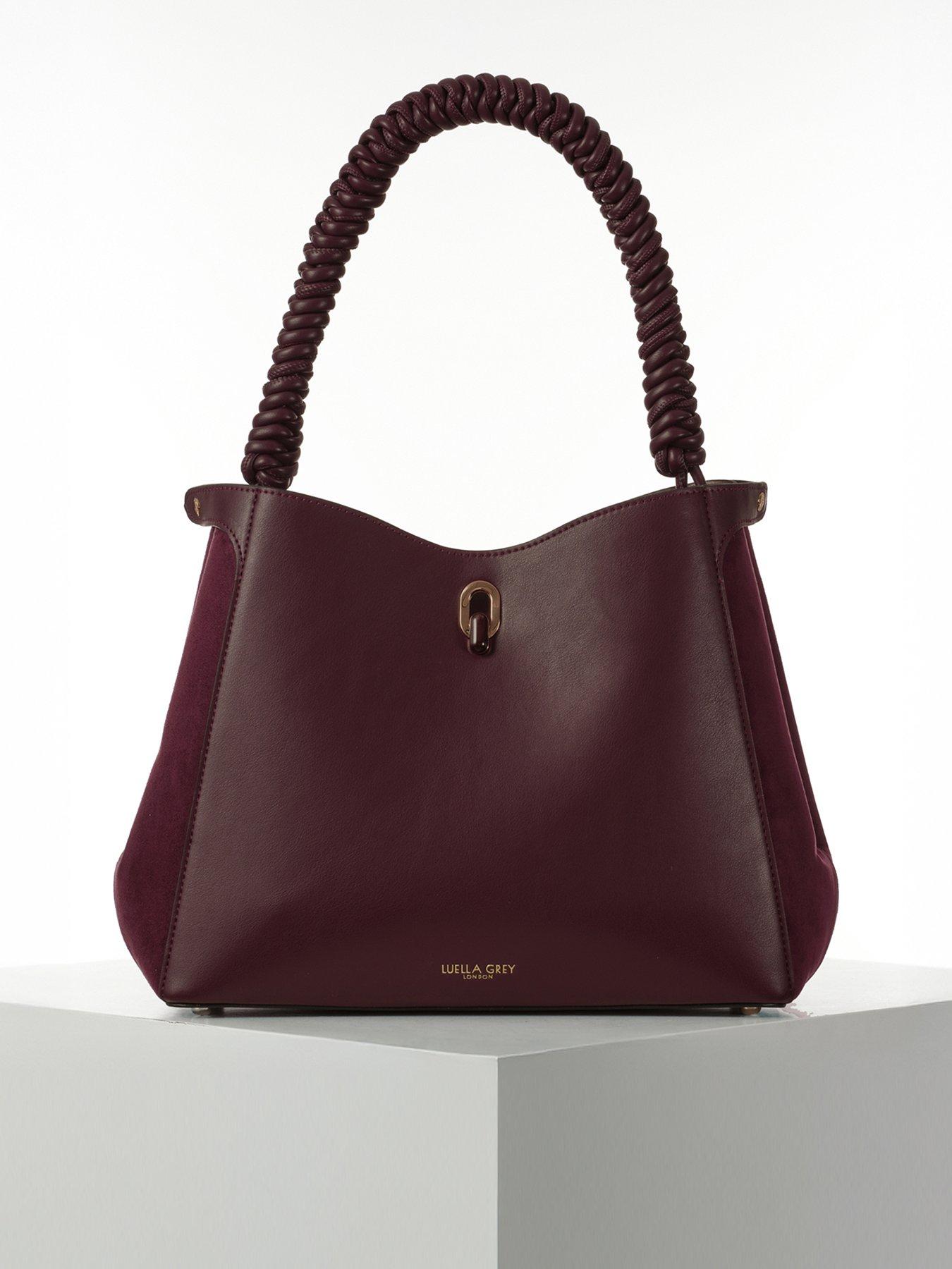 undefined Simone Cherry Woven Handle Hobo - Red