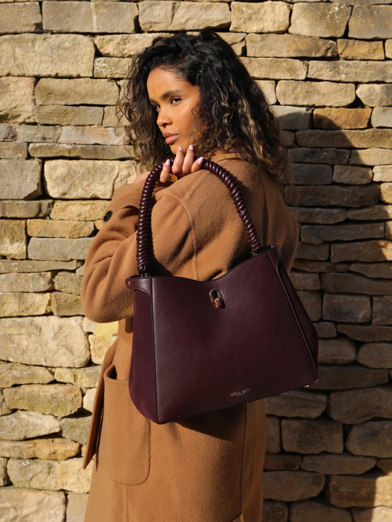 Image 2 of 5 of Luella Grey Simone Cherry Woven Handle Hobo - Red