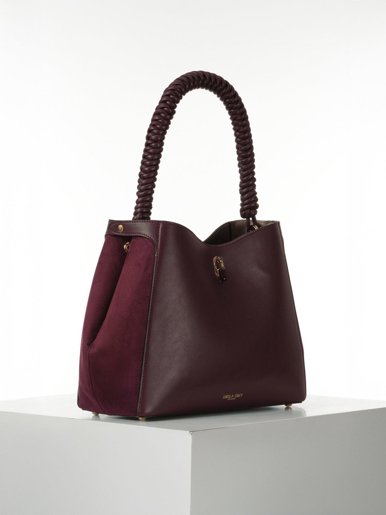 Luella Grey Simone Woven Handle Hobo - Cherry | Littlewoods