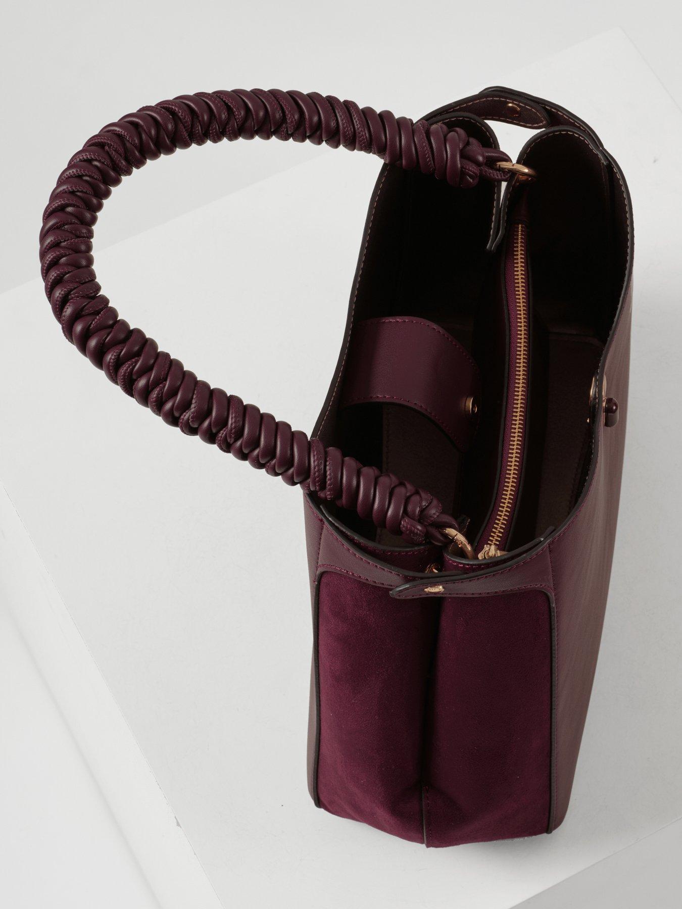 Image 4 of 5 of Luella Grey Simone Cherry Woven Handle Hobo - Red