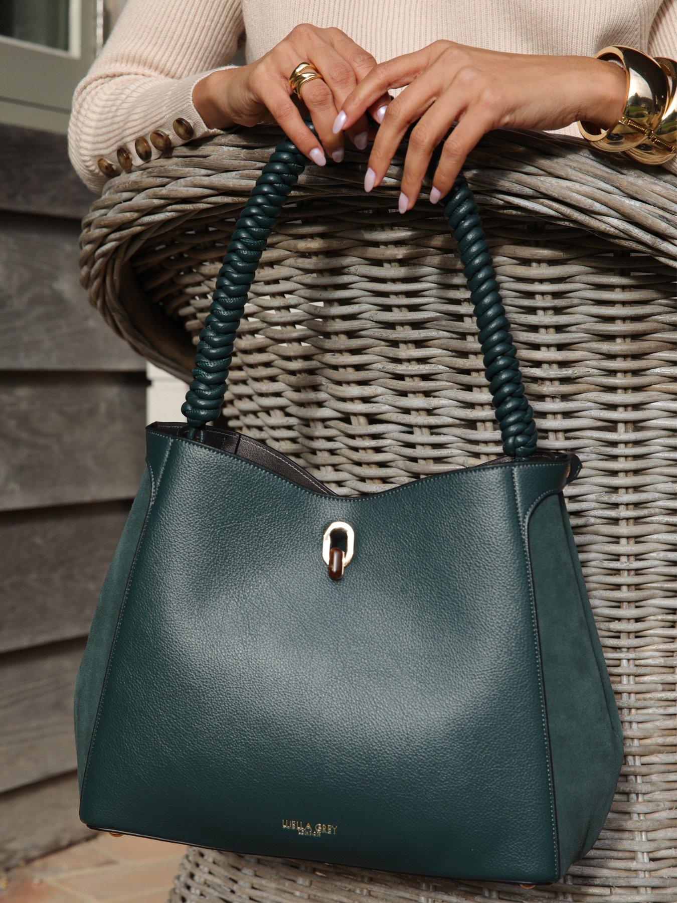 Luella Grey Simone Woven Handle Hobo - Peacock