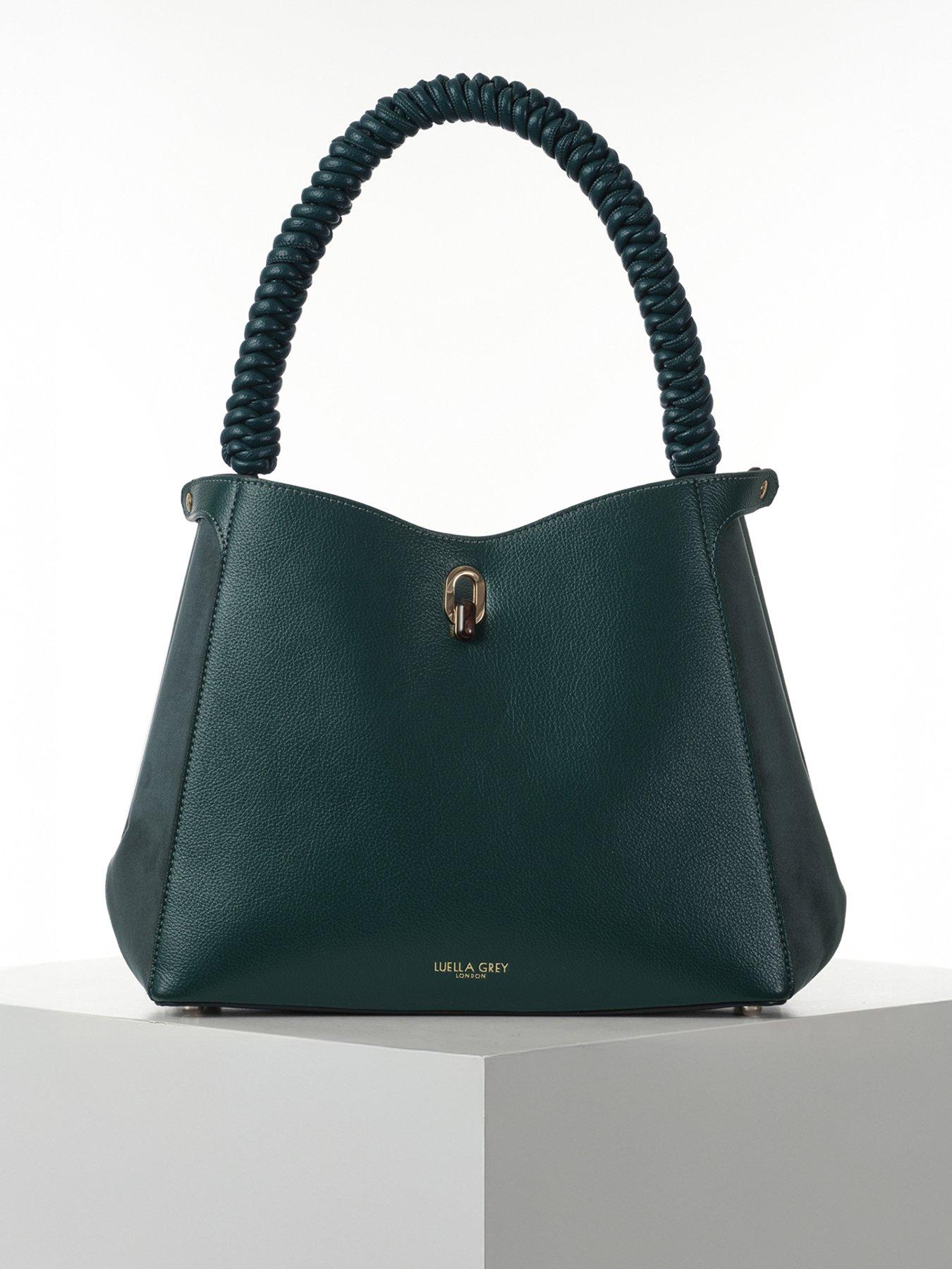 Luella Grey Simone Peacock Woven Handle Hobo - Blue