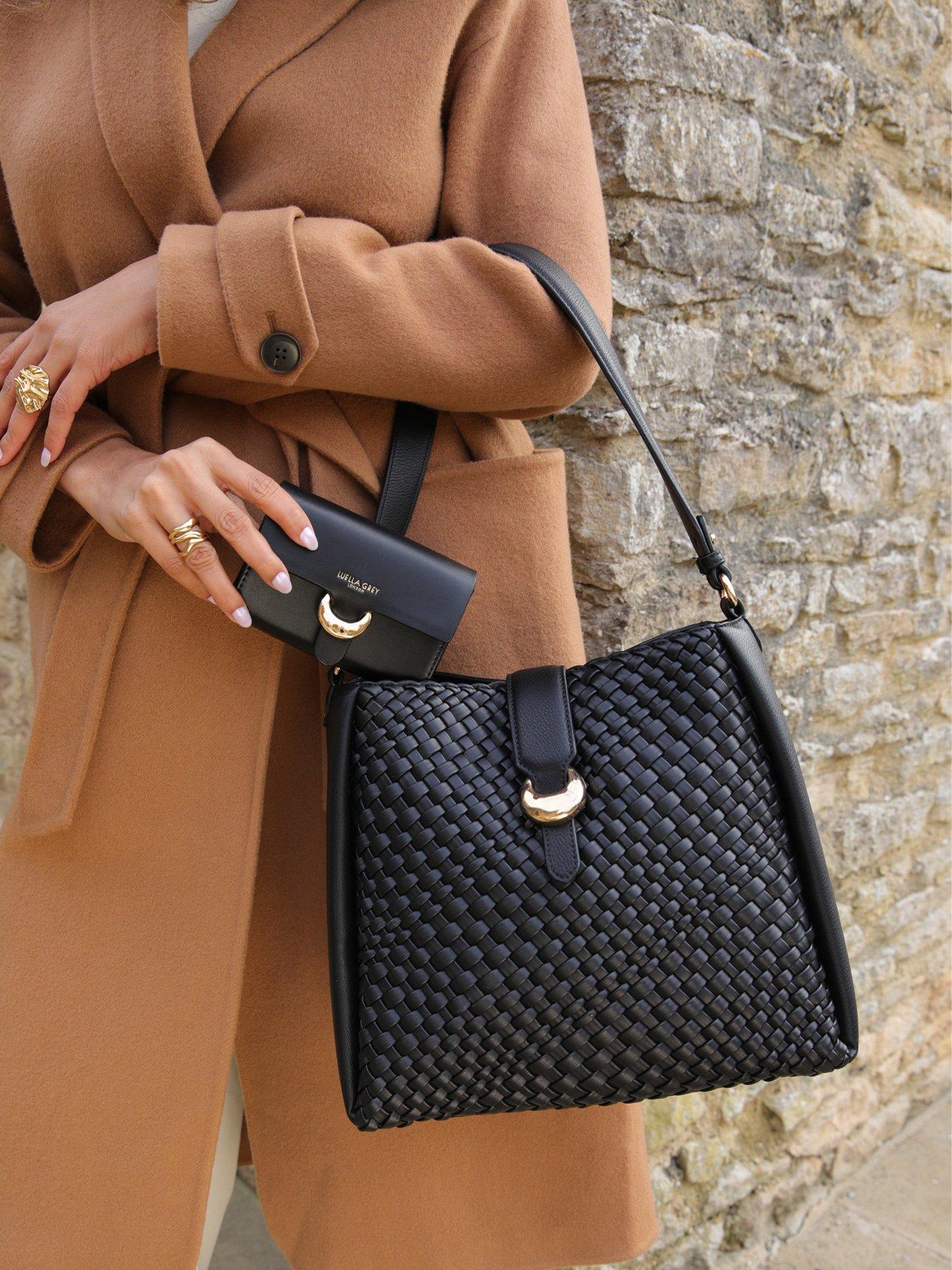 Luella Grey Flora Black Weave Hobo
