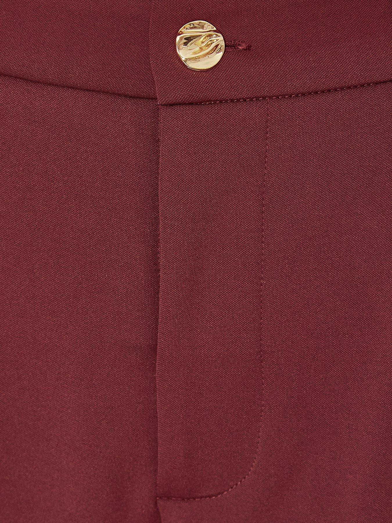 Image 6 of 6 of Quiz Dark Red Wide Leg Trousers