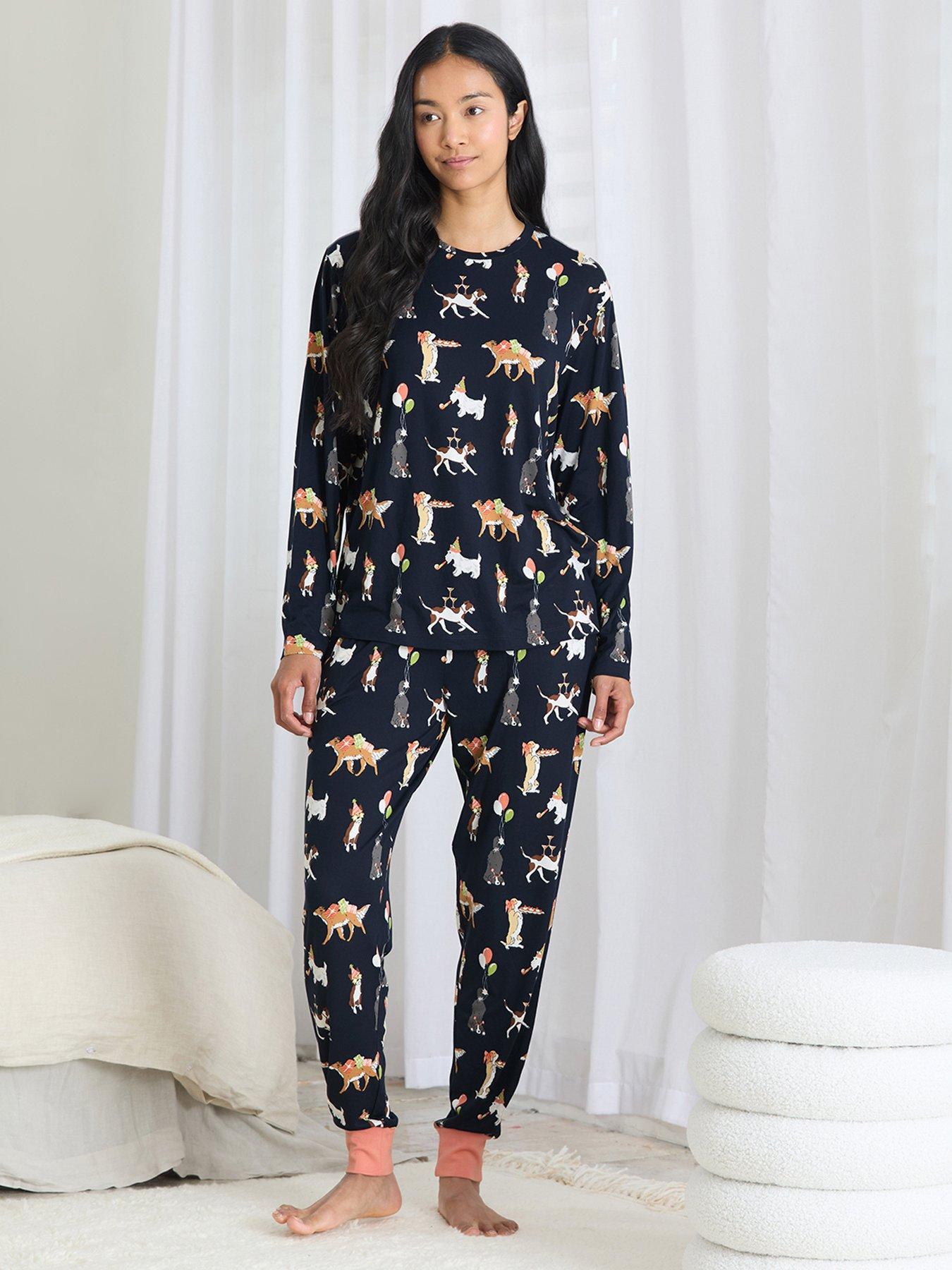 CHELSEA PEERS Classic Crew Neck Set - Navy