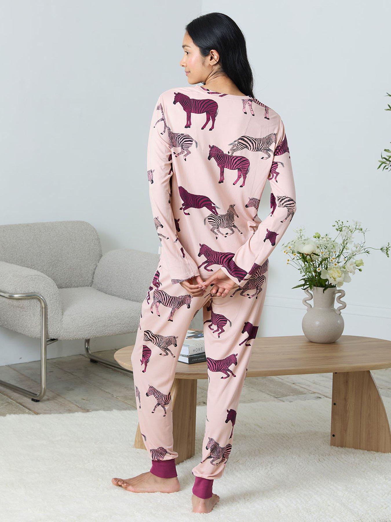  image of chelsea-peers-classic-long-sleeve-crew-neck-set-in-polyester-pink