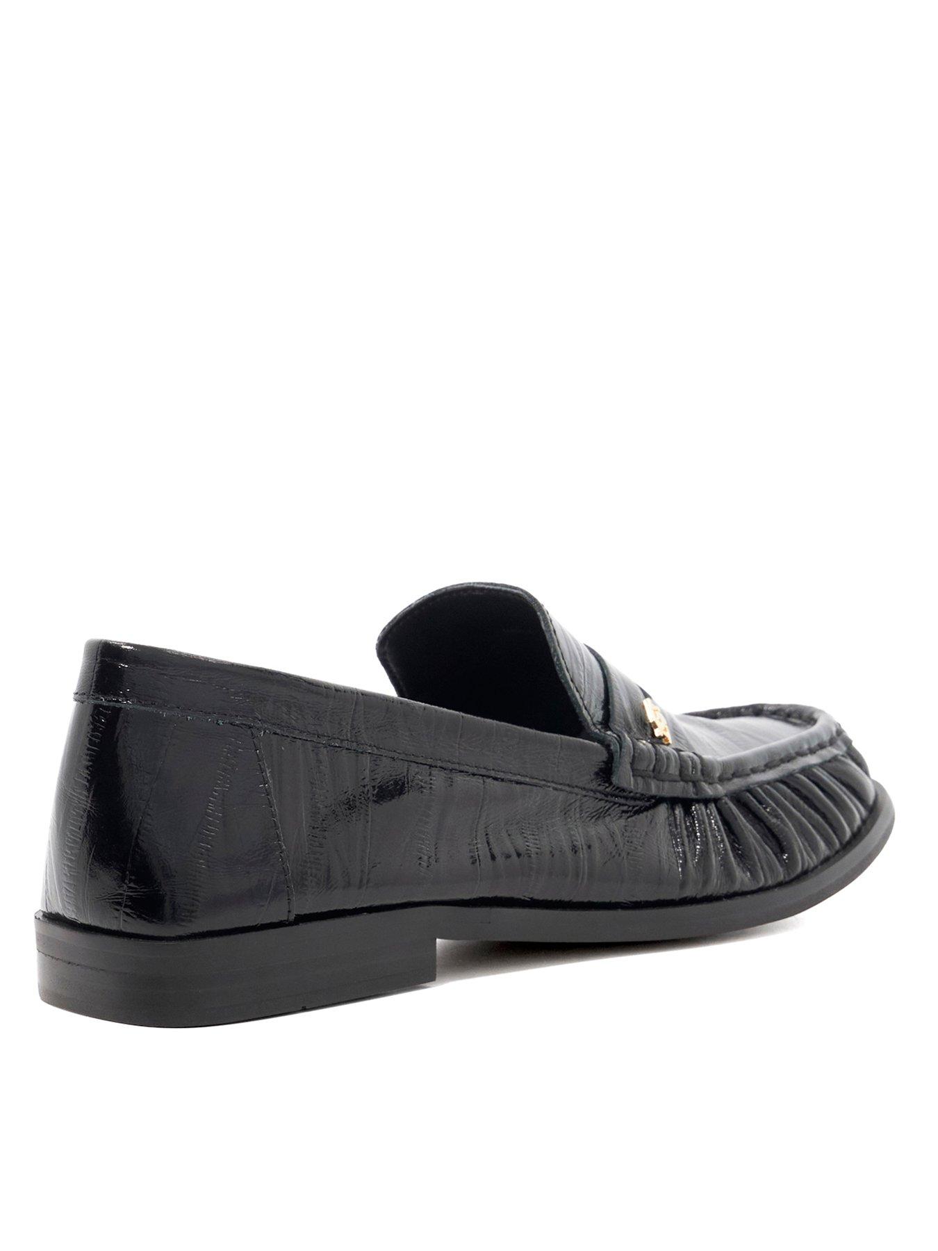 Image 3 of 6 of Dune London Grisella Leather Loafers - Black