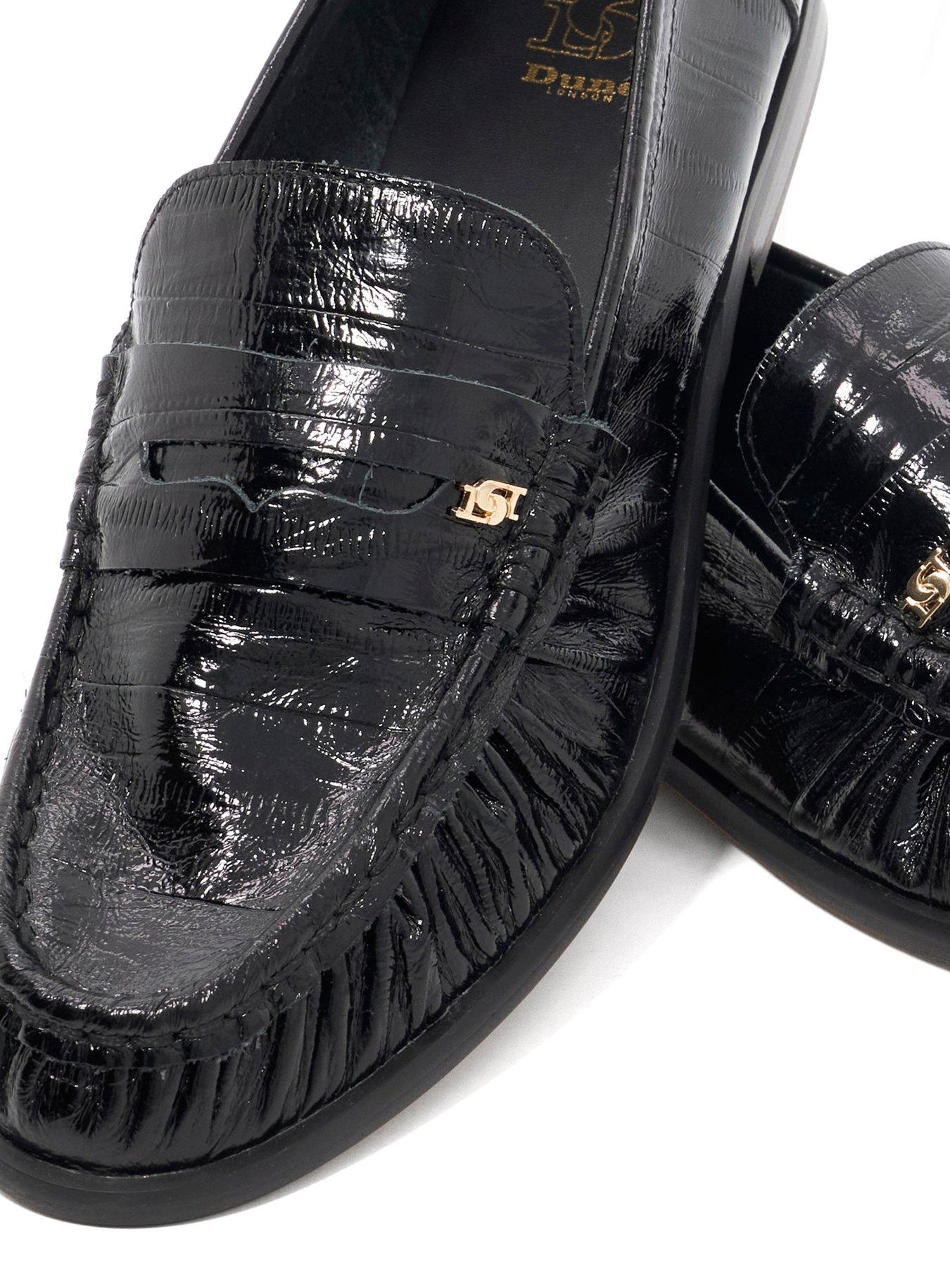 Image 5 of 6 of Dune London Grisella Leather Loafers - Black