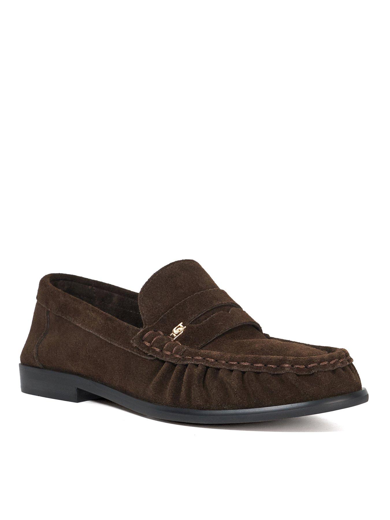 Image 2 of 6 of Dune London Grisella Leather Loafers - Brown
