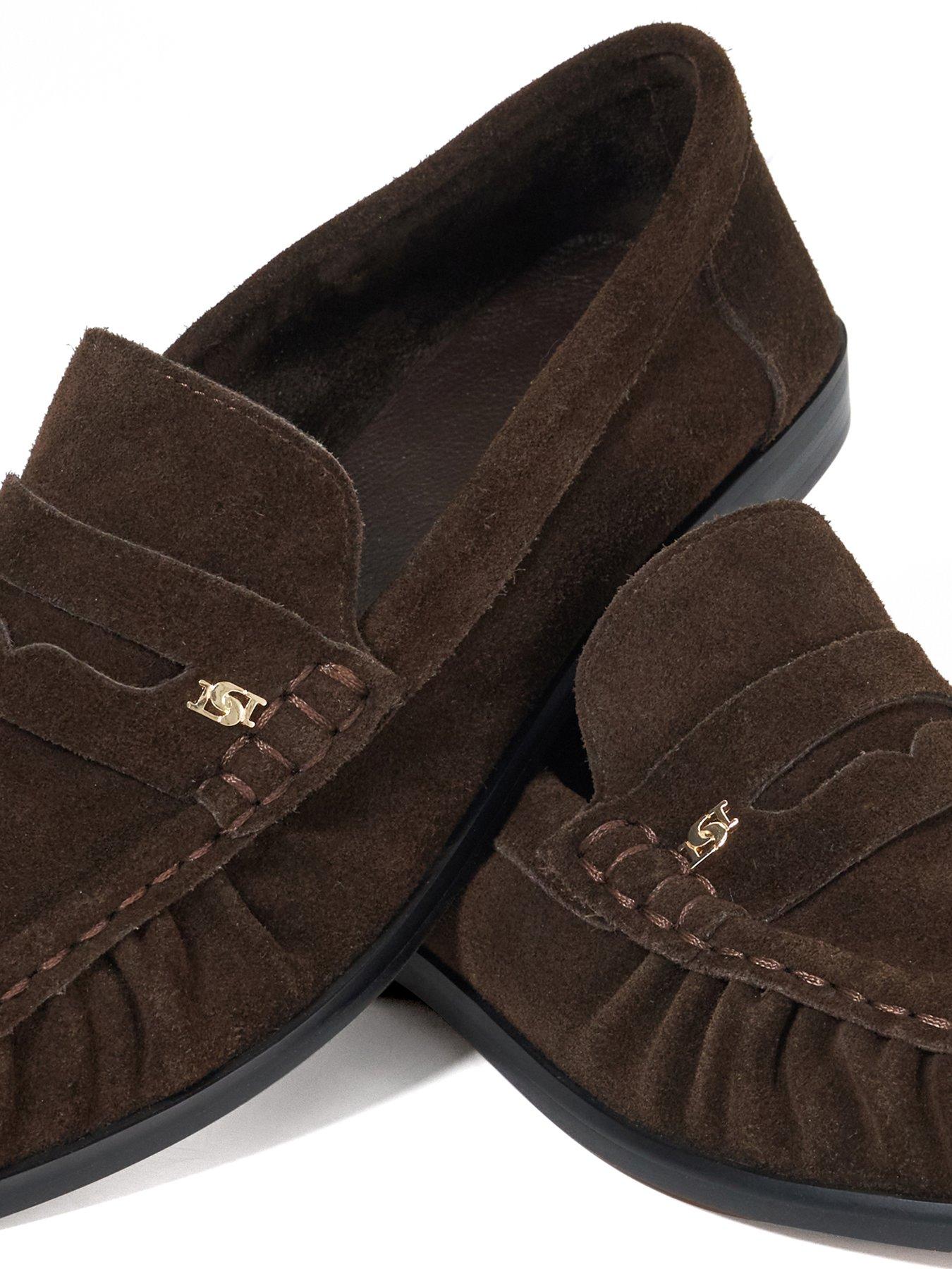 Image 5 of 6 of Dune London Grisella Leather Loafers - Brown