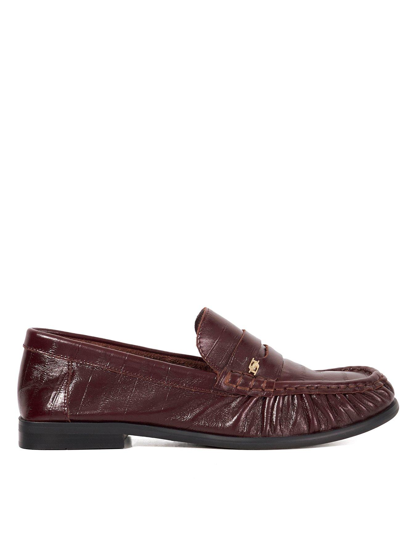 dune-london-grisella-leather-loafers-burgundy