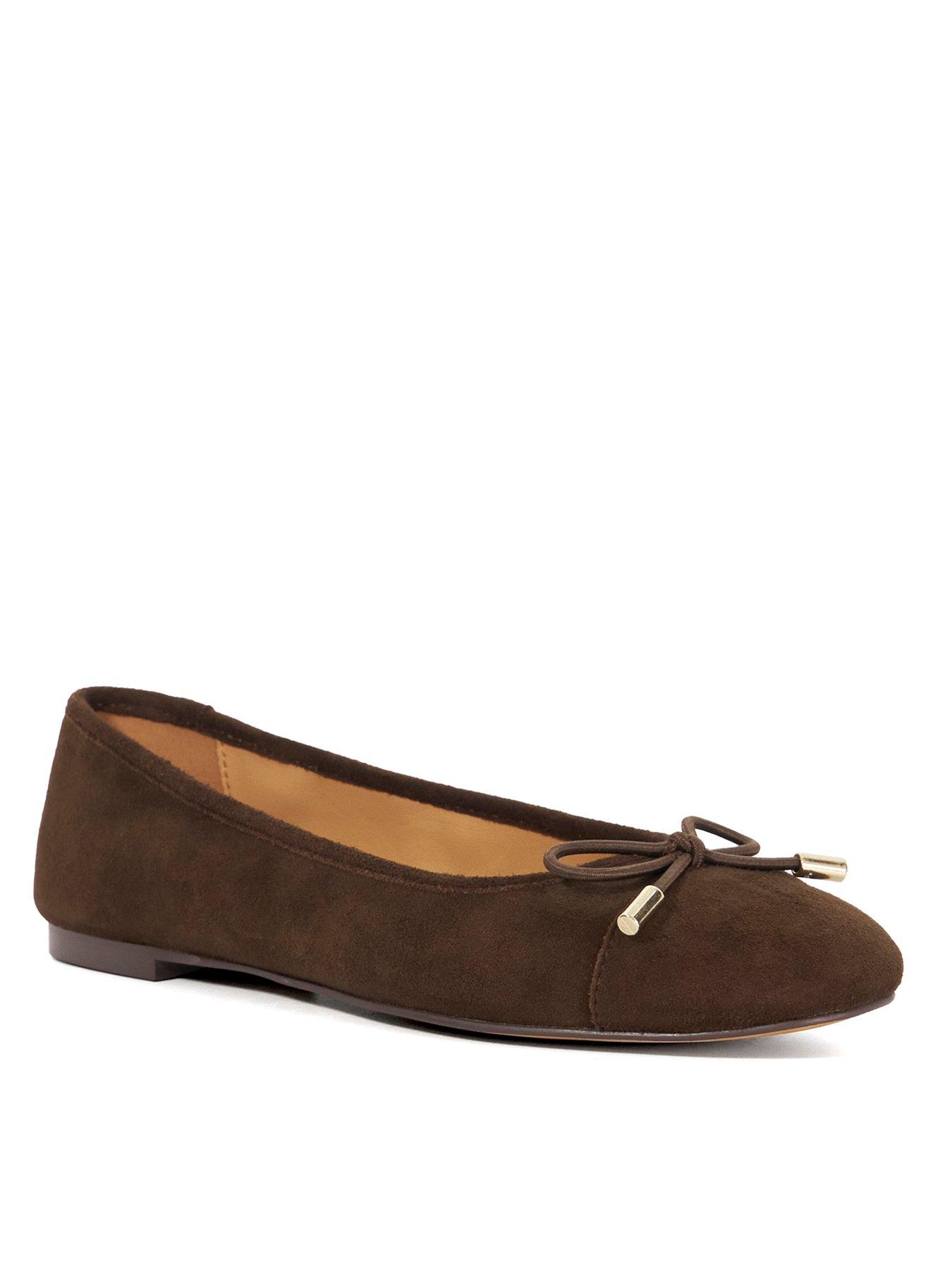Image 2 of 6 of Dune London Highest Toe Cap Ballet Pump - Brown