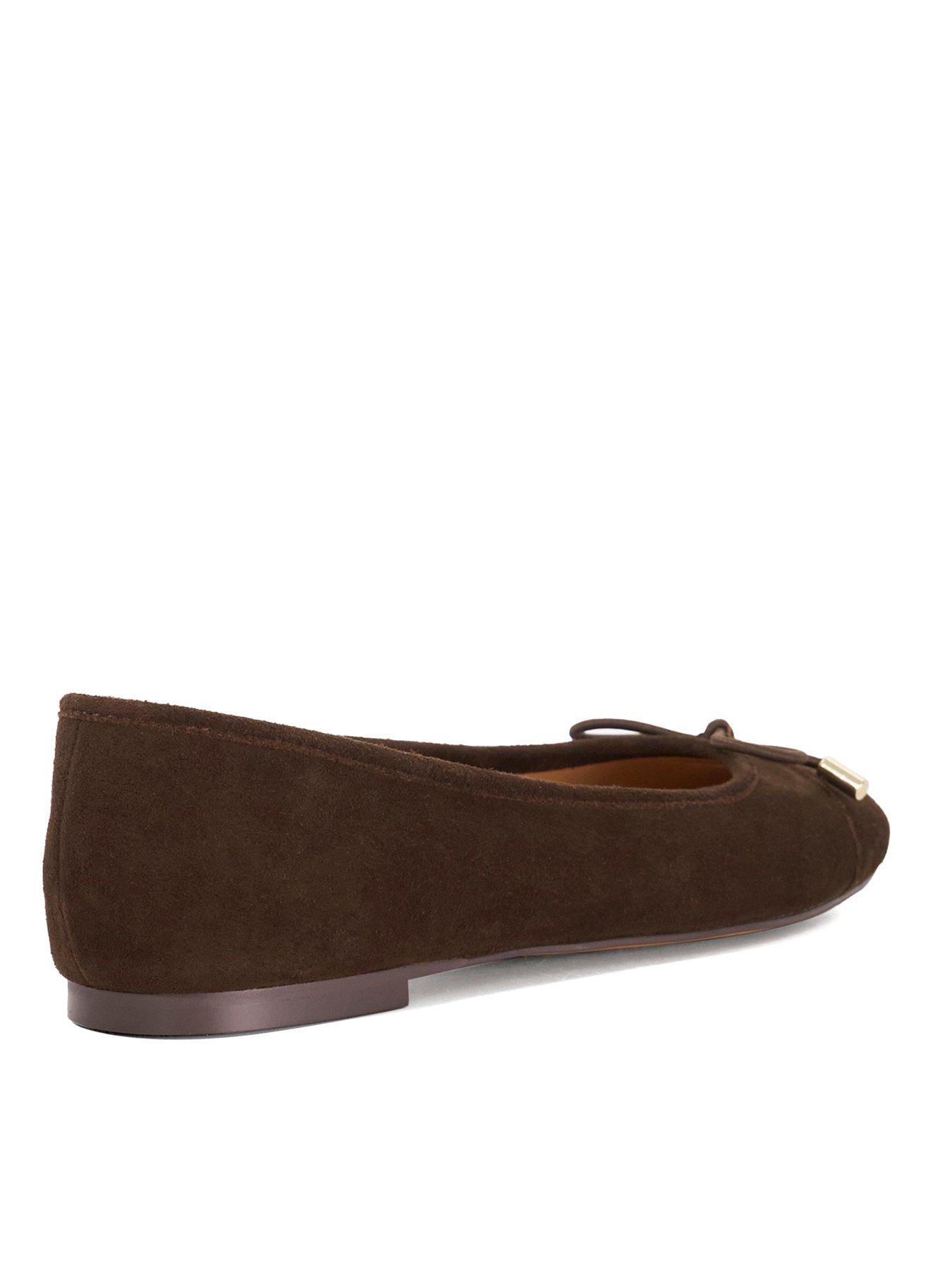 Image 3 of 6 of Dune London Highest Toe Cap Ballet Pump - Brown